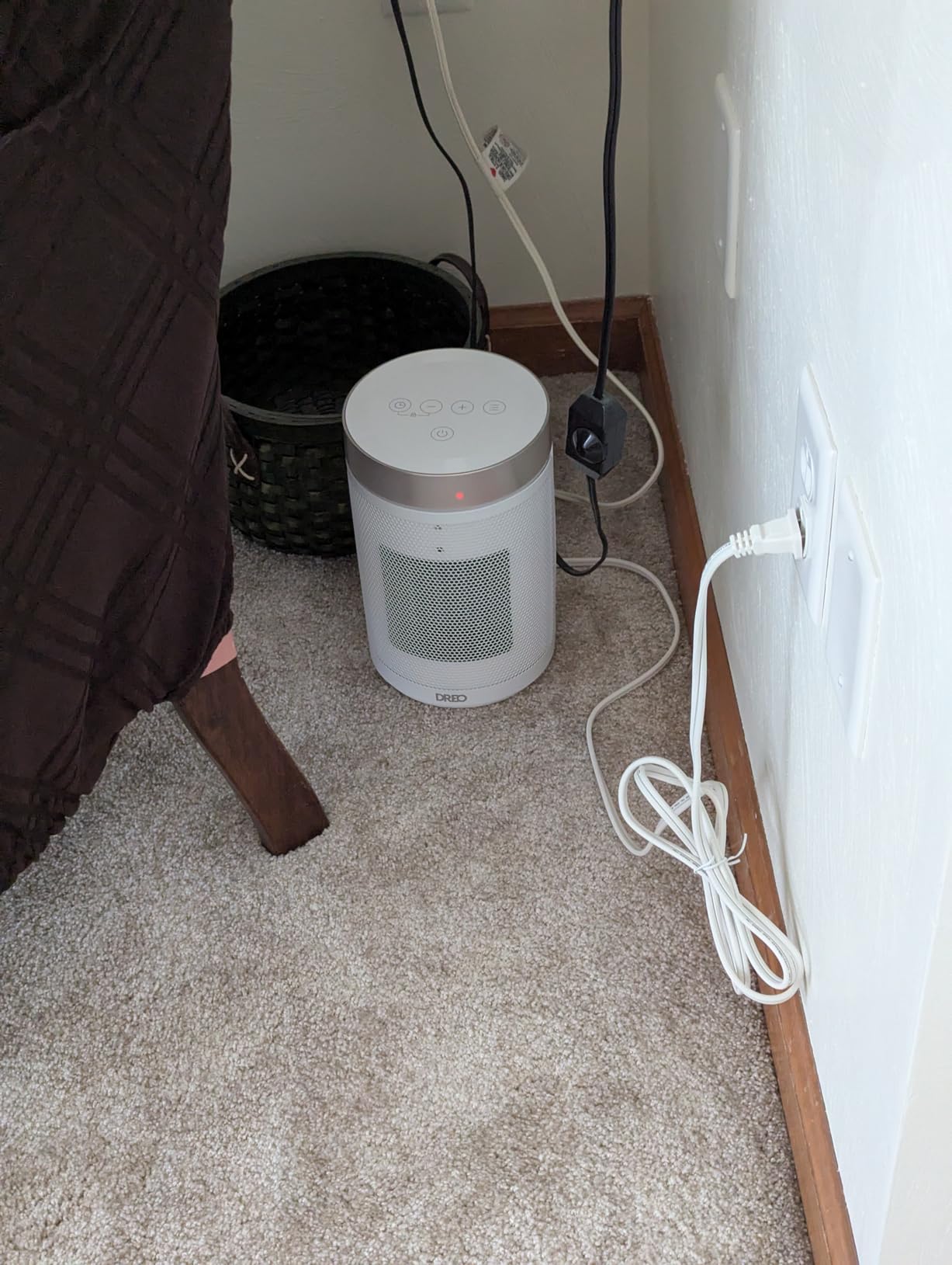 Dreo Space Heater, Portable Electric Heaters for Indoor Use with Thermostat, 1-12H Timer, Eco and Fan Mode, 1500W PTC Ceramic Safety Heat - Customer Photo 2