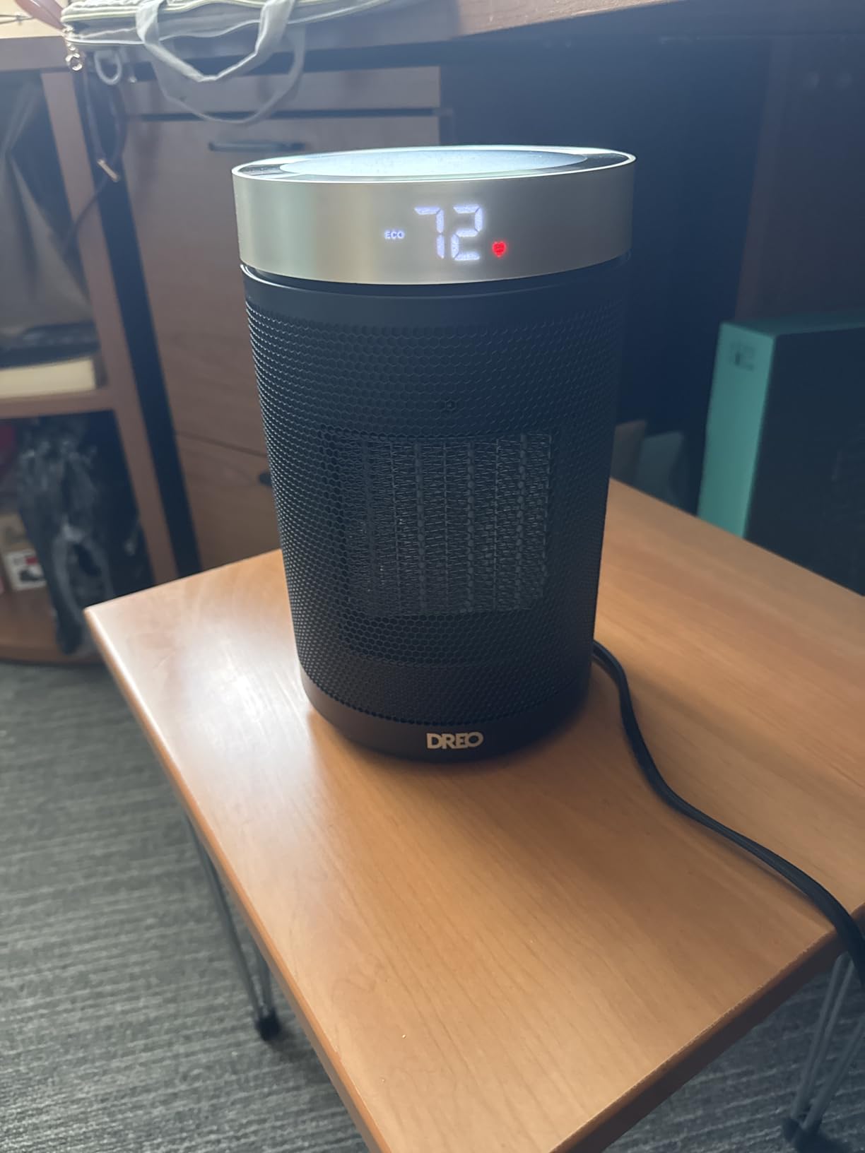Dreo Space Heater, Portable Electric Heaters for Indoor Use with Thermostat, 1-12H Timer, Eco and Fan Mode, 1500W PTC Ceramic Safety Heat - Customer Photo 4