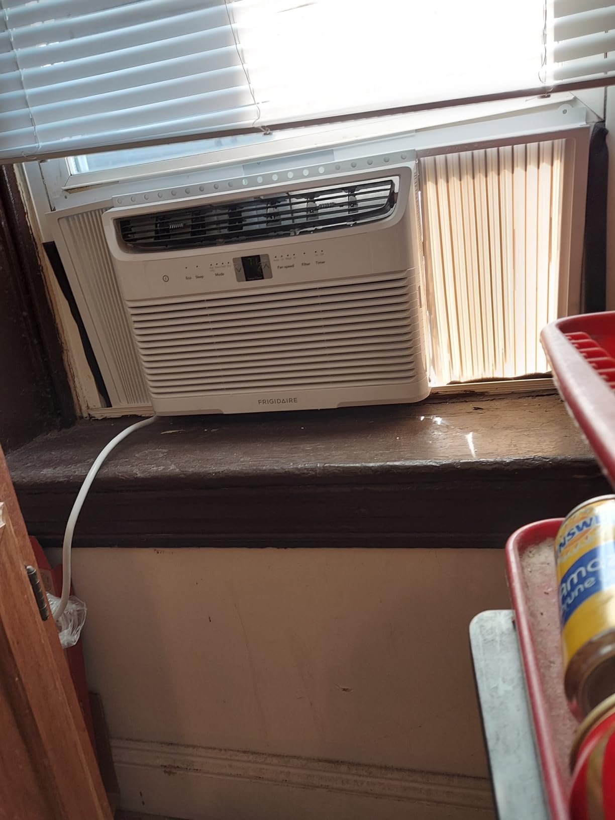 Frigidaire 5,000 BTU Window Air Conditioner with Remote Control, Cools Up to 150 Sq. Ft., Quiet Operation, Eco Mode, 3 Fan Speeds, Auto Restart, White Customer Review Frigidaire 5,000 BTU Window Air Conditioner with Remote Control, Cools Up to 150 Sq. Ft., Quiet Operation, Eco Mode, 3 Fan Speeds, Auto Restart, White - Customer Photo 1