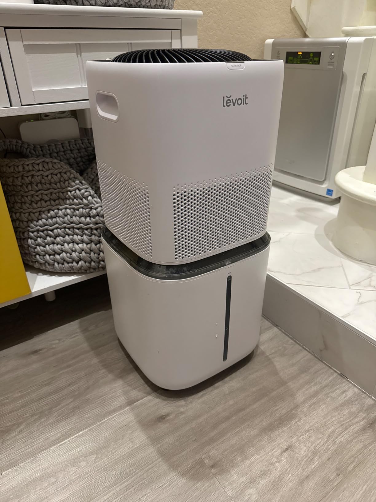 LEVOIT Superior 6000S Smart Evaporative Humidifiers for Home Whole House up to 3000ft², 6 Gal, Last 72-Hour, Premium Filter, Dry Mode, Wheels & Water Fill Hose & Foldable Storage - Quiet Sleep Mode - Customer Photo 4