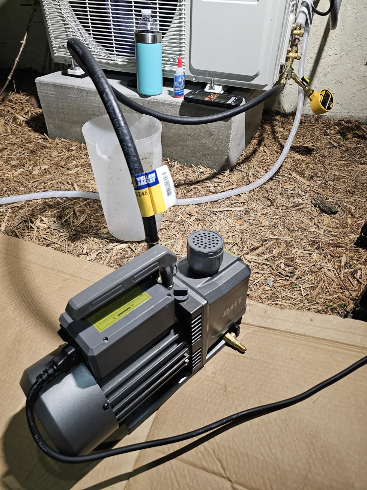 Orion Motor Tech 2 Stage Vacuum Pump, 9 cfm 3/4 hp HVAC Rotary Vane Vacuum Pump with 1.5 Micron Ultimate Vacuum, Two Stage Air Vacuum Pump for R22 R134a R410a HVAC Servicing Customer Review Orion Motor Tech 2 Stage Vacuum Pump, 9 cfm 3/4 hp HVAC Rotary Vane Vacuum Pump with 1.5 Micron Ultimate Vacuum, Two Stage Air Vacuum Pump for R22 R134a R410a HVAC Servicing - Customer Photo 1