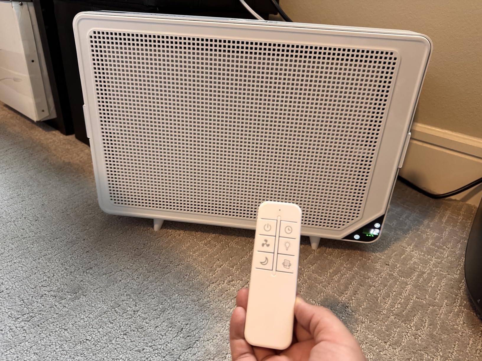 Air Purifiers for Home Dust Pollen Pets Hair Smoke in Bedroom, Wall-Mounted HEPA Air Purifier for Home Large room Covers Up to 1345 sq.ft, Sleep Mode, Auto Mode, WiFi/Remote Control, Timer - Customer Photo 1