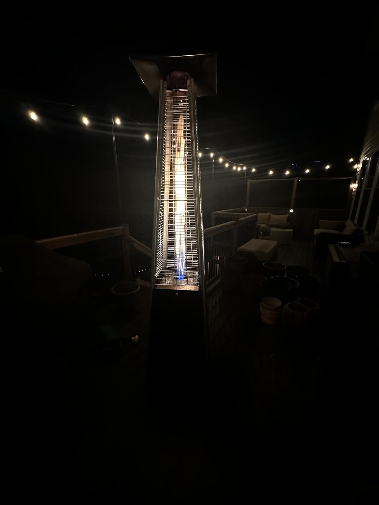 FOOWIN Patio Heater,48,000 BTU Outdoor Patio Heater with Wheels,Propane Patio Heater w/Waterproof Cover & Gloves,Quartz Glass Tube Pyramid Patio Heater for Outdoor Use,Party,Backyard,Garden,Bronze Customer Review FOOWIN Patio Heater,48,000 BTU Outdoor Patio Heater with Wheels,Propane Patio Heater w/Waterproof Cover & Gloves,Quartz Glass Tube Pyramid Patio Heater for Outdoor Use,Party,Backyard,Garden,Bronze - Customer Photo 3