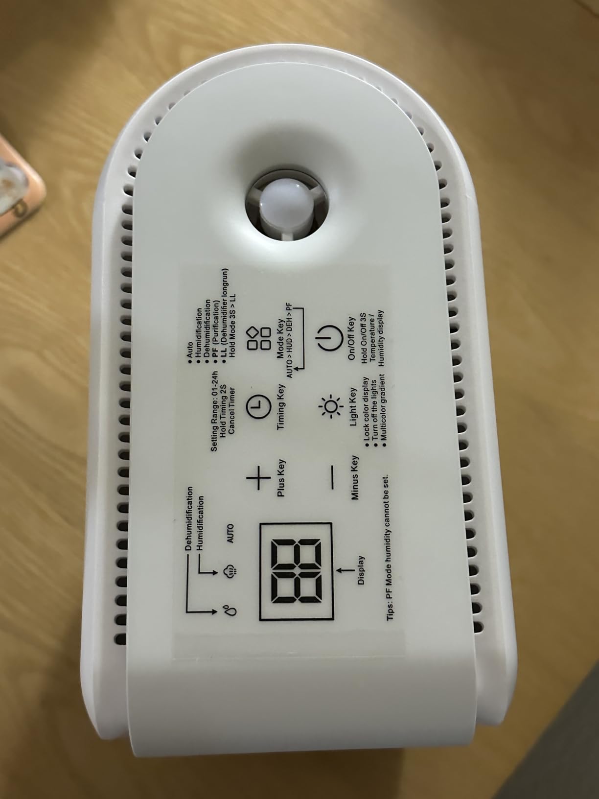 3-in-1 Smart Humidifier & Dehumidifier combo with Air Filtration - 1000ml Tank, Auto Humidity Control, ≤45dB Quiet, 7-Color LED for Bedroom/RV/Office (350 sq.ft) - Customer Photo 2
