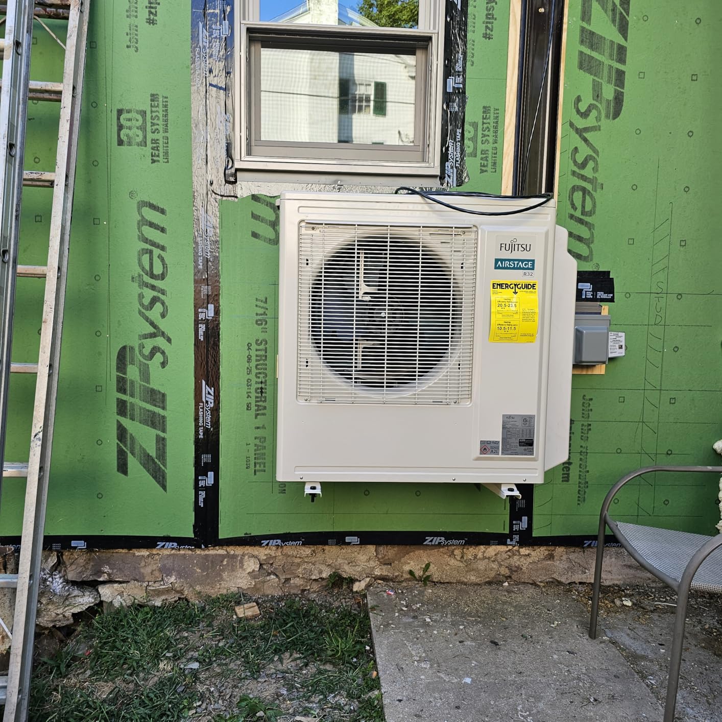 Mini Split Wall Mounting Bracket: Condenser Wall Mount Rack for 7000 9000 12000 18000 24000 30000 36000 BTU Mini Split Air Conditioner Units, Outside Split System Mount Condenser Bracket, Max 550 LBS - Customer Photo 1