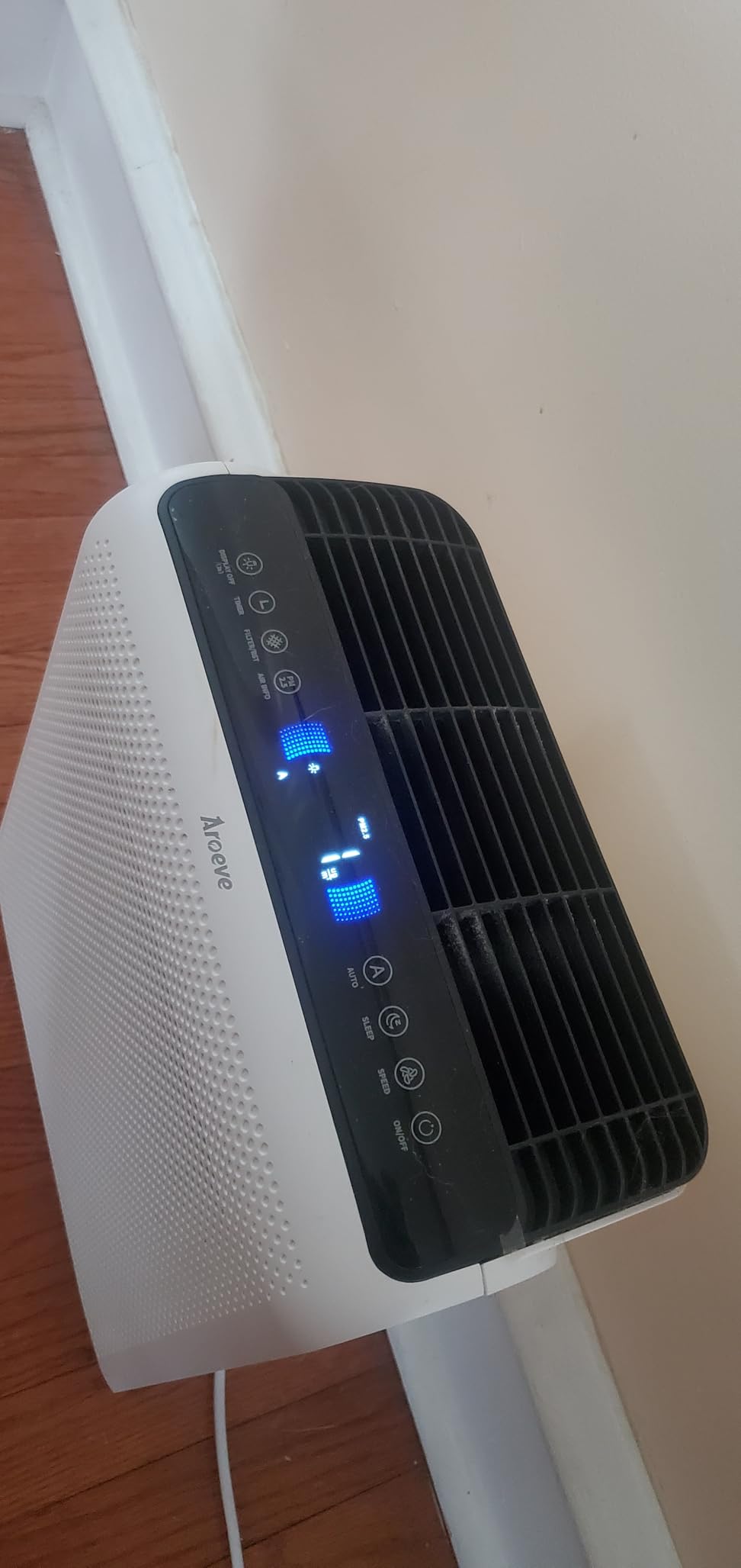 AROEVE Air Purifiers for Bedroom Home Large Room Up to 1504 Ft², 5 Layer Filter for Smoke Pollen Allergies Pet Dander Odor, Air Quality Monitor, Sleep Mode, Timer for Office, Dorm, Kitchen, MK07 White - Customer Photo 2