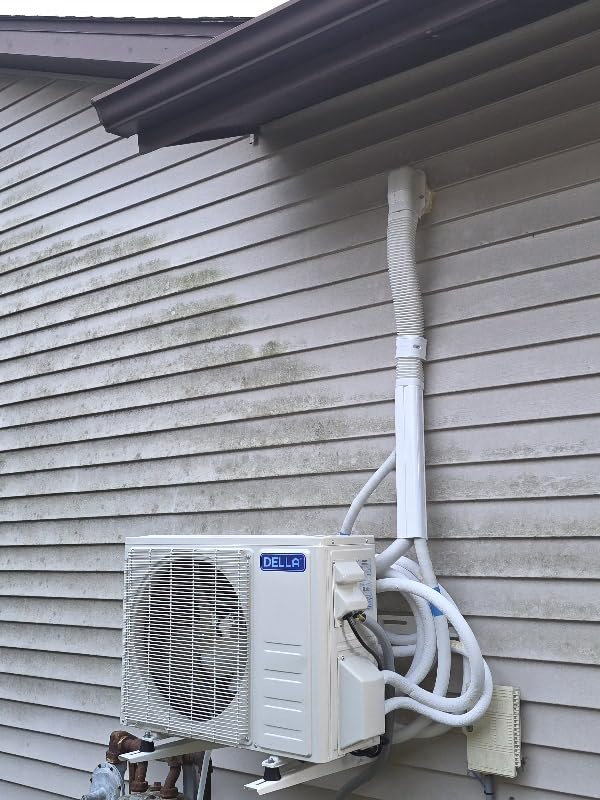 DELLA Hyper Heat Lower as -13°F 12,000 BTU WiFi Mini Split,Work with Alexa,Energy Star 115V 22 SEER2,Cools Up to 550 Sq. Ft,Inverter AC with 1 Ton Pre-Charged Heat Pump & 16.4ft Installation Kits - Customer Photo 2