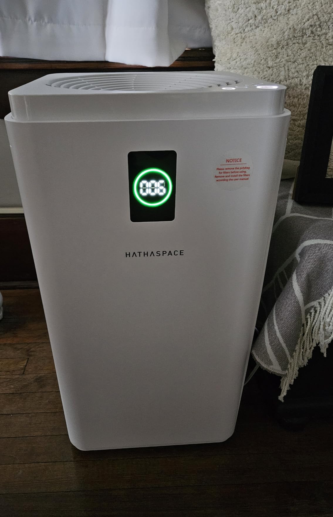 HATHASPACE HSE200 True HEPA Air Purifier for Home, Removes 99.9% of Dust, Smoke, Pet Dander, Odors, VOCs, Covers Up to 200 Sq. Ft, Quiet Air Cleaner with Smart Sensor for Bedroom & Small Rooms - Customer Photo 2