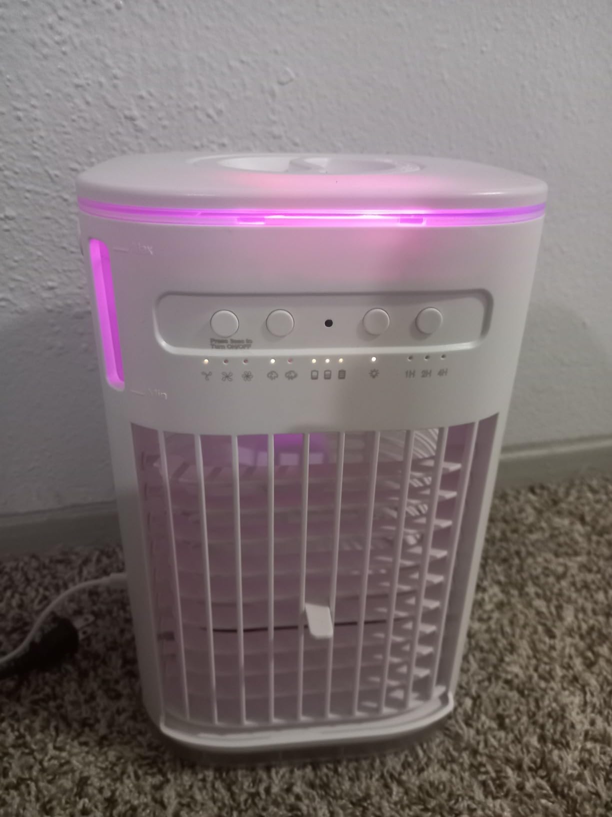 Portable Air Conditioners w/Remote, Mini Air Conditioner, 5400mAh Built-in Battery, 1.2L Water Tank & Ice Box, Auto-off Timer, Evaporative Air Cooler With 3Speeds, Desktop Fan For HomeOutdoors - Customer Photo 2