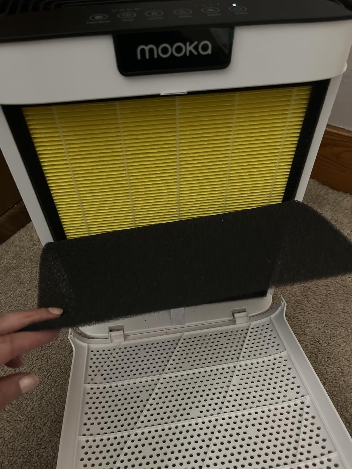Air Purifiers for Home Large Room 2200 Ft² with Washable Filters, MOOKA HEPA Filter Pet Air Purifier for Bedroom with Fragrance, Air Cleaner for Smoke Dust Pollen Pets Hair Odor, KJ190L White Customer Review Air Purifiers for Home Large Room 2200 Ft² with Washable Filters, MOOKA HEPA Filter Pet Air Purifier for Bedroom with Fragrance, Air Cleaner for Smoke Dust Pollen Pets Hair Odor, KJ190L White - Customer Photo 1