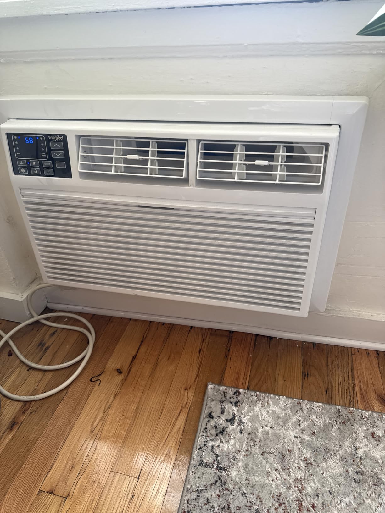 Whirlpool 8,000 BTU Through the Wall Air Conditioner, 115V, Cools up to 350 Sq. Ft. for Living Room, Bedroom, Kitchen with Dehumidifier and Remote Control, White - Customer Photo 1