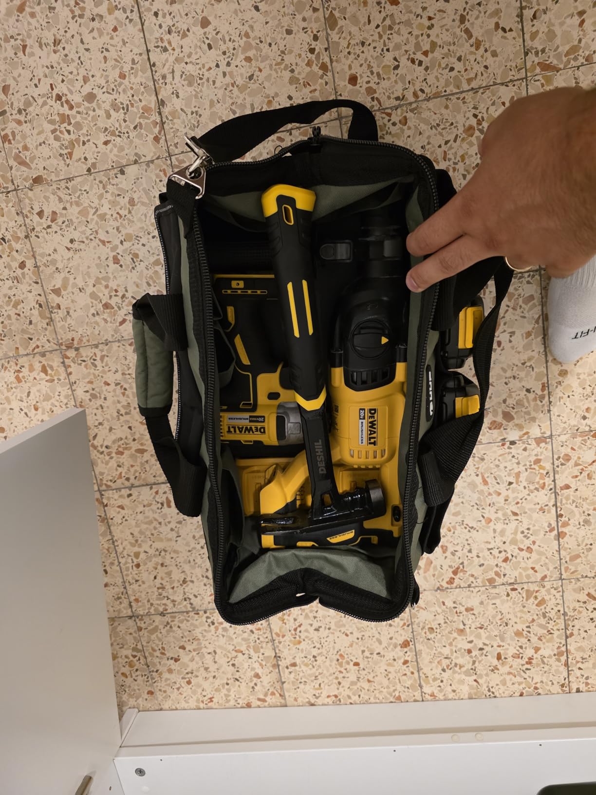 Heavy Duty Tool Bag 15-Inch, 16-Pocket Portable Empty Tool Box Organizer Storage, Toolbox Organization, Soft Handle Large Zipper Carrying Toolbag, Father Day Dad Men Mechanic Welding Birthday Gift Customer Review Heavy Duty Tool Bag 15-Inch, 16-Pocket Portable Empty Tool Box Organizer Storage, Toolbox Organization, Soft Handle Large Zipper Carrying Toolbag, Father Day Dad Men Mechanic Welding Birthday Gift - Customer Photo 2