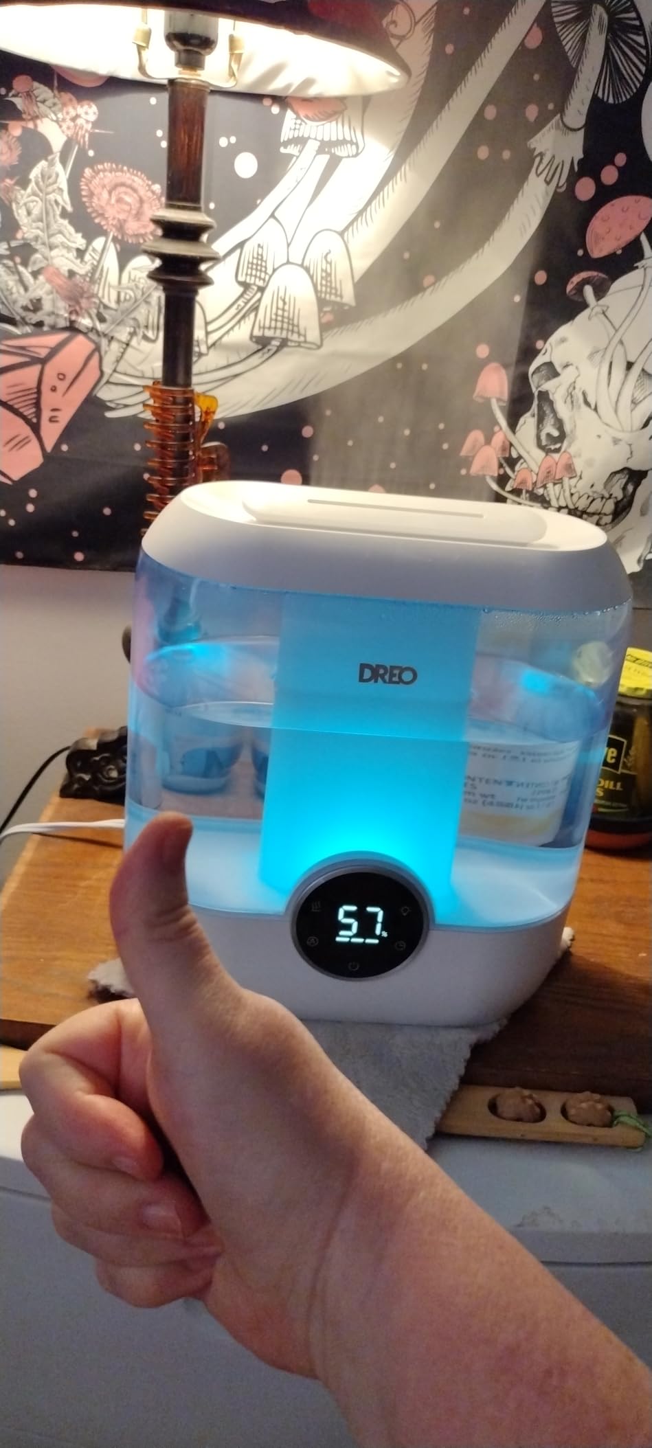 Dreo 6L Top Fill Humidifiers for Bedroom, 60H Runtime 28 dB Quiet Supersized Cool Mist Air Humidifiers for Large Room, Baby Nursery, Plant, Indoor, Night Light, Easy to Clean, Precise Humidity Control Customer Review Dreo 6L Top Fill Humidifiers for Bedroom, 60H Runtime 28 dB Quiet Supersized Cool Mist Air Humidifiers for Large Room, Baby Nursery, Plant, Indoor, Night Light, Easy to Clean, Precise Humidity Control - Customer Photo 1