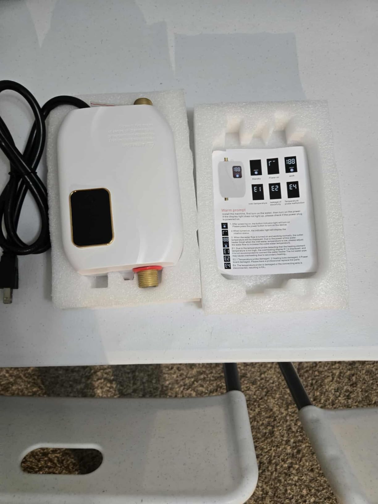 Tankless Water Heater Electric 110V, 3000W Instant Water Heater Under Sink, On Demand Hot Water Heater Electric with Digital Display, Electric Mini Water Heater for Kitchen Bathroom Washin Customer Review Tankless Water Heater Electric 110V, 3000W Instant Water Heater Under Sink, On Demand Hot Water Heater Electric with Digital Display, Electric Mini Water Heater for Kitchen Bathroom Washin - Customer Photo 1