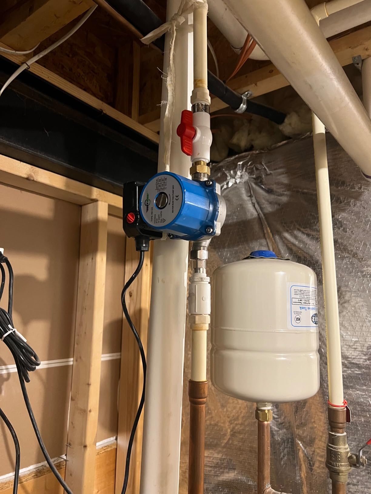 CrestWave Hot Water Recirculating Pump, 125W 115V Automatic Circulation Pump for Water Heater, Dual Control Modes for Domestic Hot Water Recirculating System - Customer Photo 2