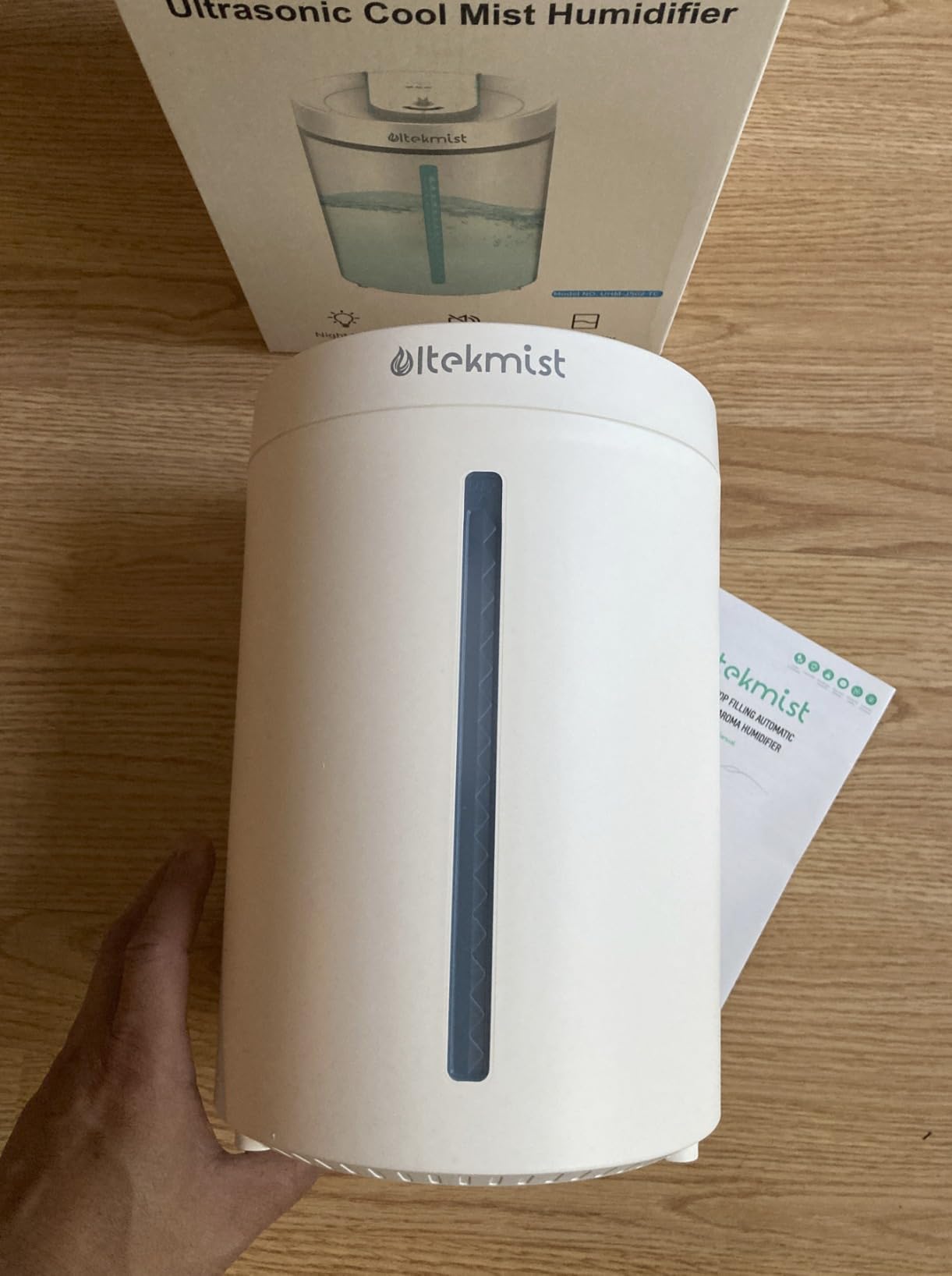 2-in-1 Cool Mist Humidifier for Bedroom, Large Room, Baby Nursery & Plants, 4L Top Fill with Oil Diffuser, Nightlight, 31H Runtime, Quiet 30db, Clear - Customer Photo 2