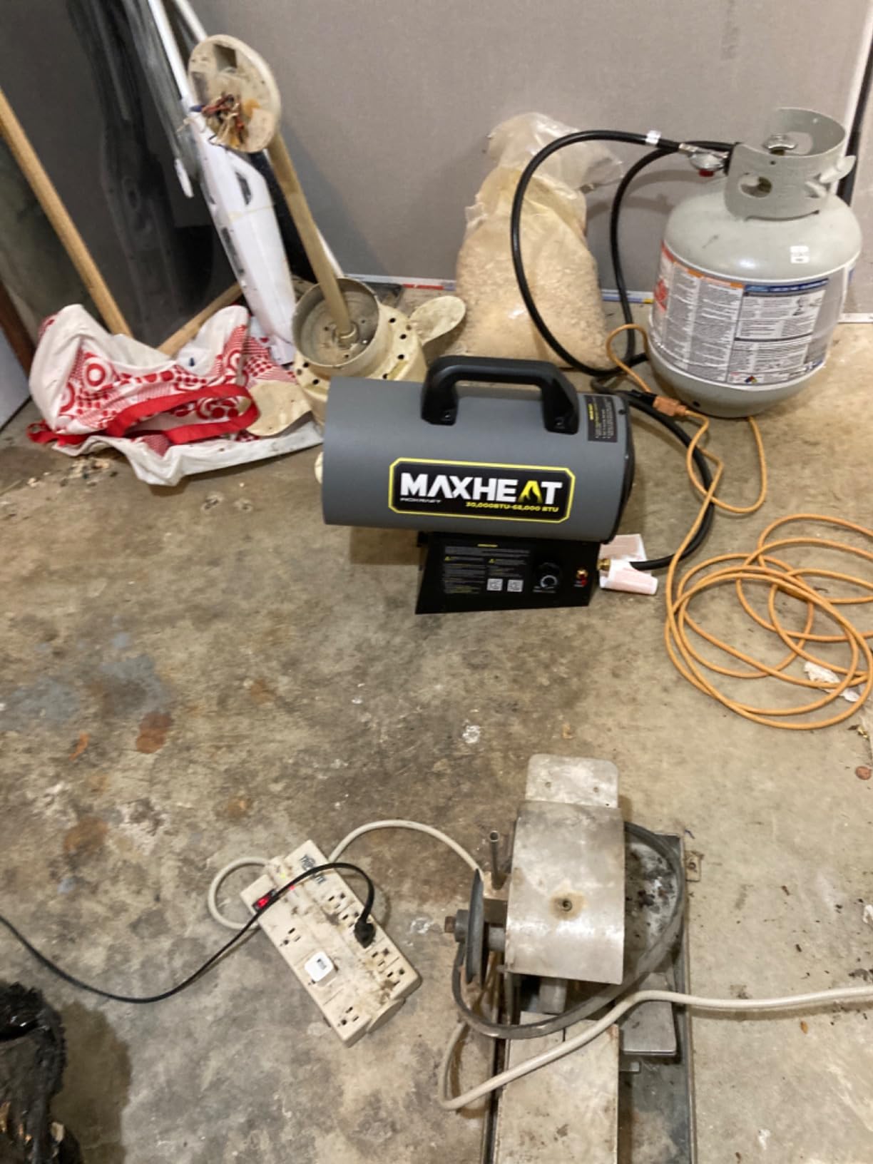 InoKraft Maxheat MH125 125,000 BTU Forced Air Propane Heater, Auto 25-95F On/OFF Control, Portable Garage/Shop Heater for Garages, Job Sites - 10ft Hose - Customer Photo 1