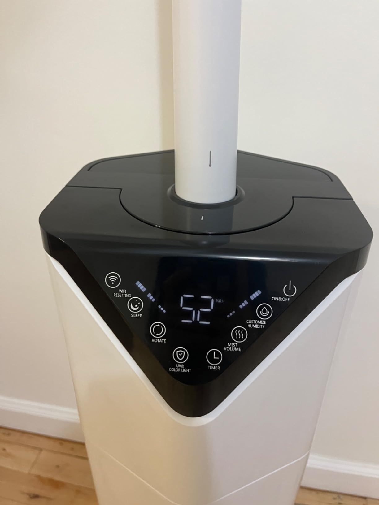 19L/5Gal Humidifiers for Bedroom Large Room 2800 sq ft, Quiet Humidifiers for Large Room, Floor Humidifier with 3 Mist Mode & Auto 180°Mist Tube for Home Whole House School Office Commercial Plants - Customer Photo 2