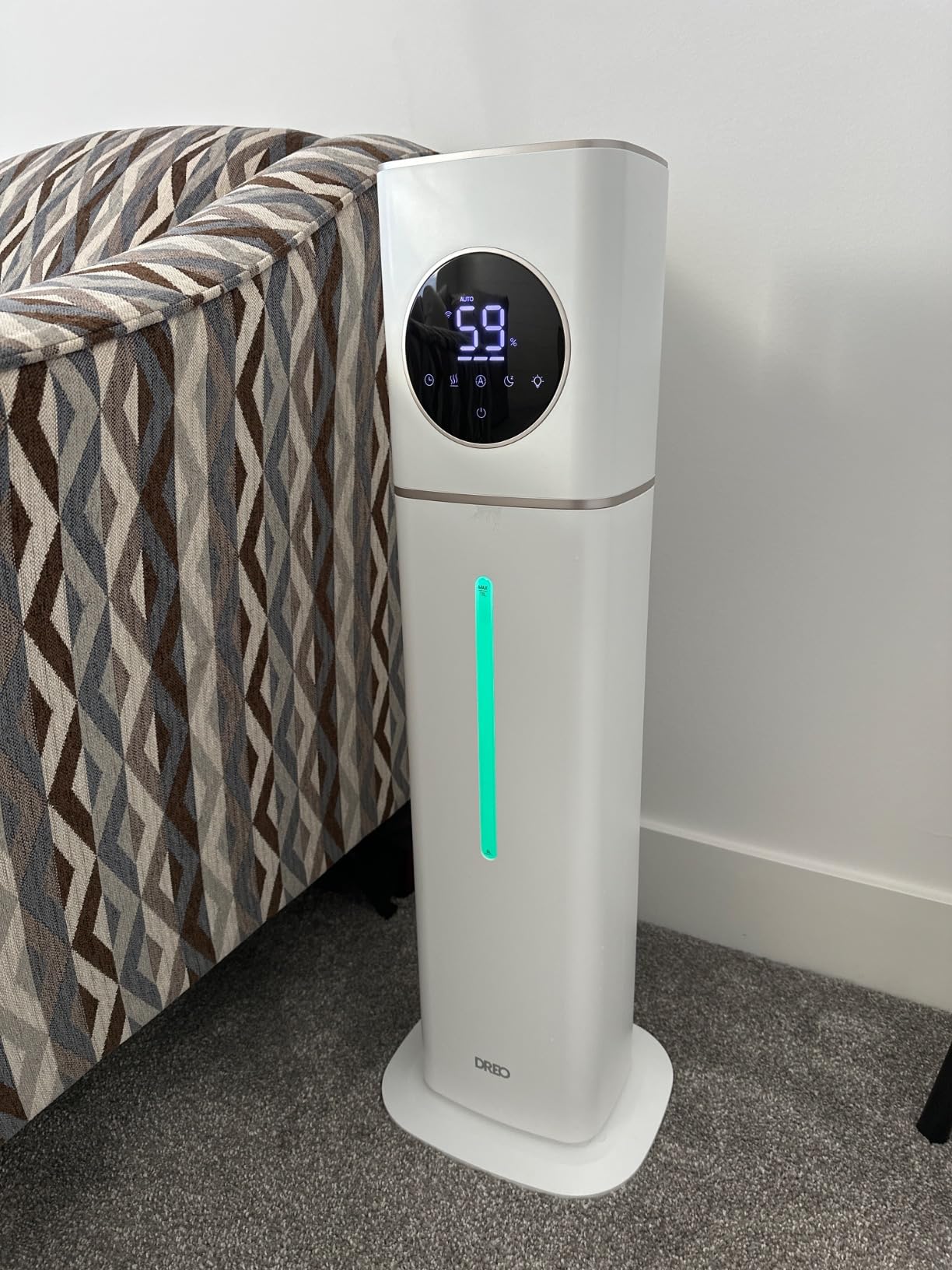 Dreo HM735S 11L Smart Humidifier Large Room 700 ft², 100H Cool Mist Air Humidifiers for Bedroom, Top-Fill Self-Cleaning Tank, 26dB, Auto Mode, Aroma Box, RGB Light, Remote & APP Control, Baby, White Customer Review Dreo HM735S 11L Smart Humidifier Large Room 700 ft², 100H Cool Mist Air Humidifiers for Bedroom, Top-Fill Self-Cleaning Tank, 26dB, Auto Mode, Aroma Box, RGB Light, Remote & APP Control, Baby, White - Customer Photo 1