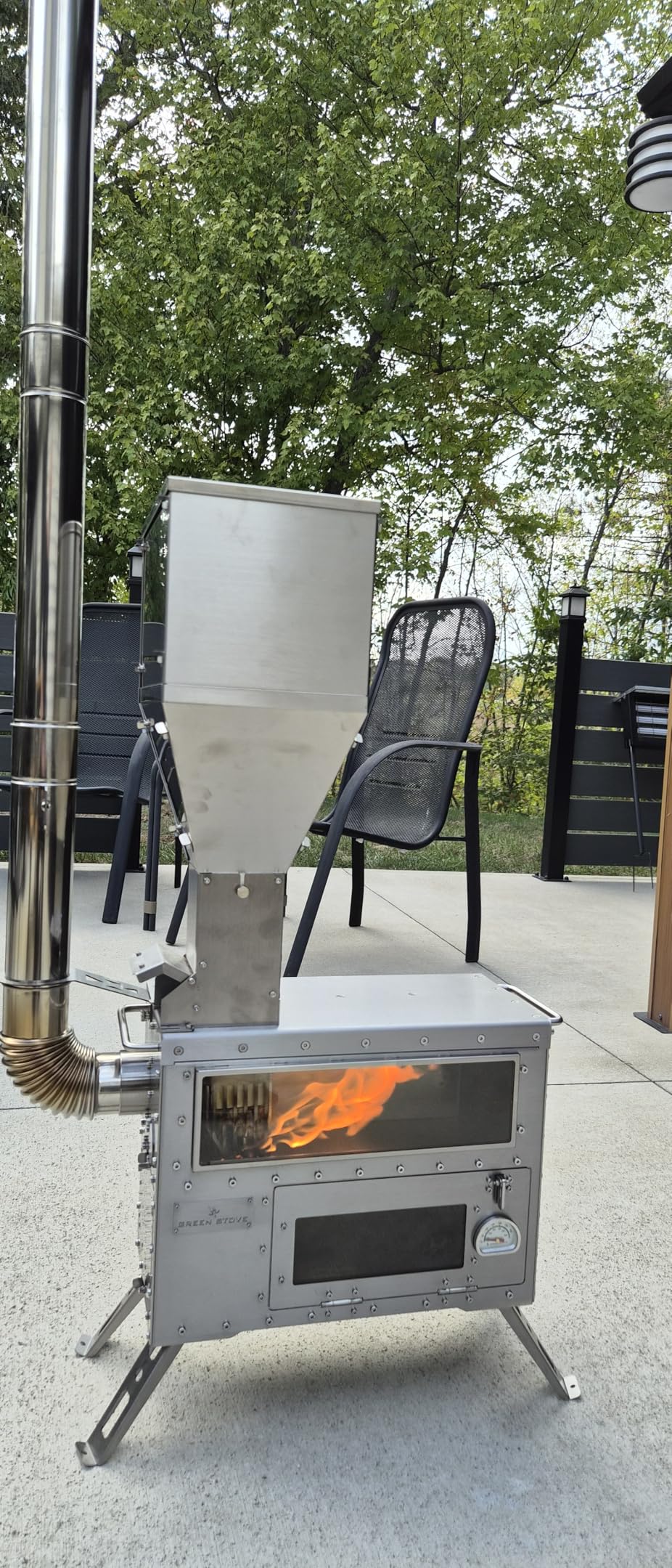 Hori 5 Pellet Stove with Oven, Portable Wood Burning Stove for Outdoor, Cooking, Hiking,Hot Tent Stove with Stainless Steel Construction. Chimney Pipes Included Customer Review Hori 5 Pellet Stove with Oven, Portable Wood Burning Stove for Outdoor, Cooking, Hiking,Hot Tent Stove with Stainless Steel Construction. Chimney Pipes Included - Customer Photo 2