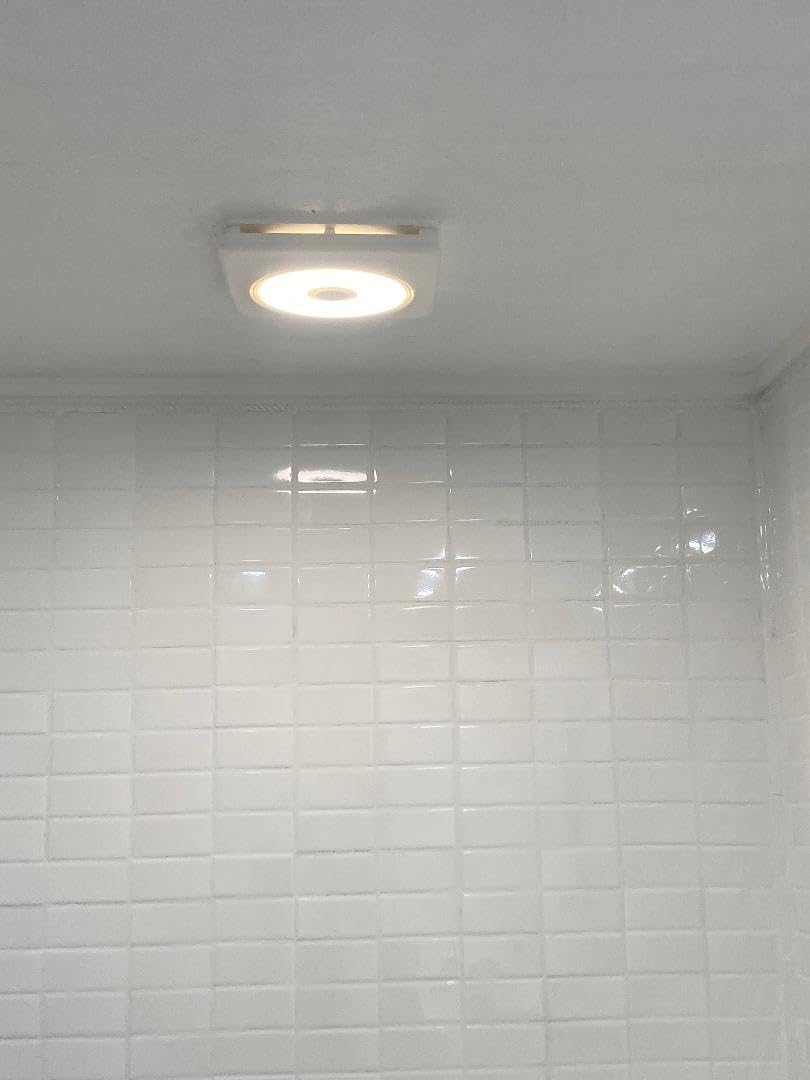 GROWNEER Bathroom Fan with Bluetooth Speaker, 110/160 CFM 1.0 Sone Bathroom Exhaust Fan with Heater, Powerful Oversize Exhaust Fan with Light & Remote, 9 RGB Modes, 1500lm 3-CCT & Nightlight - Customer Photo 1