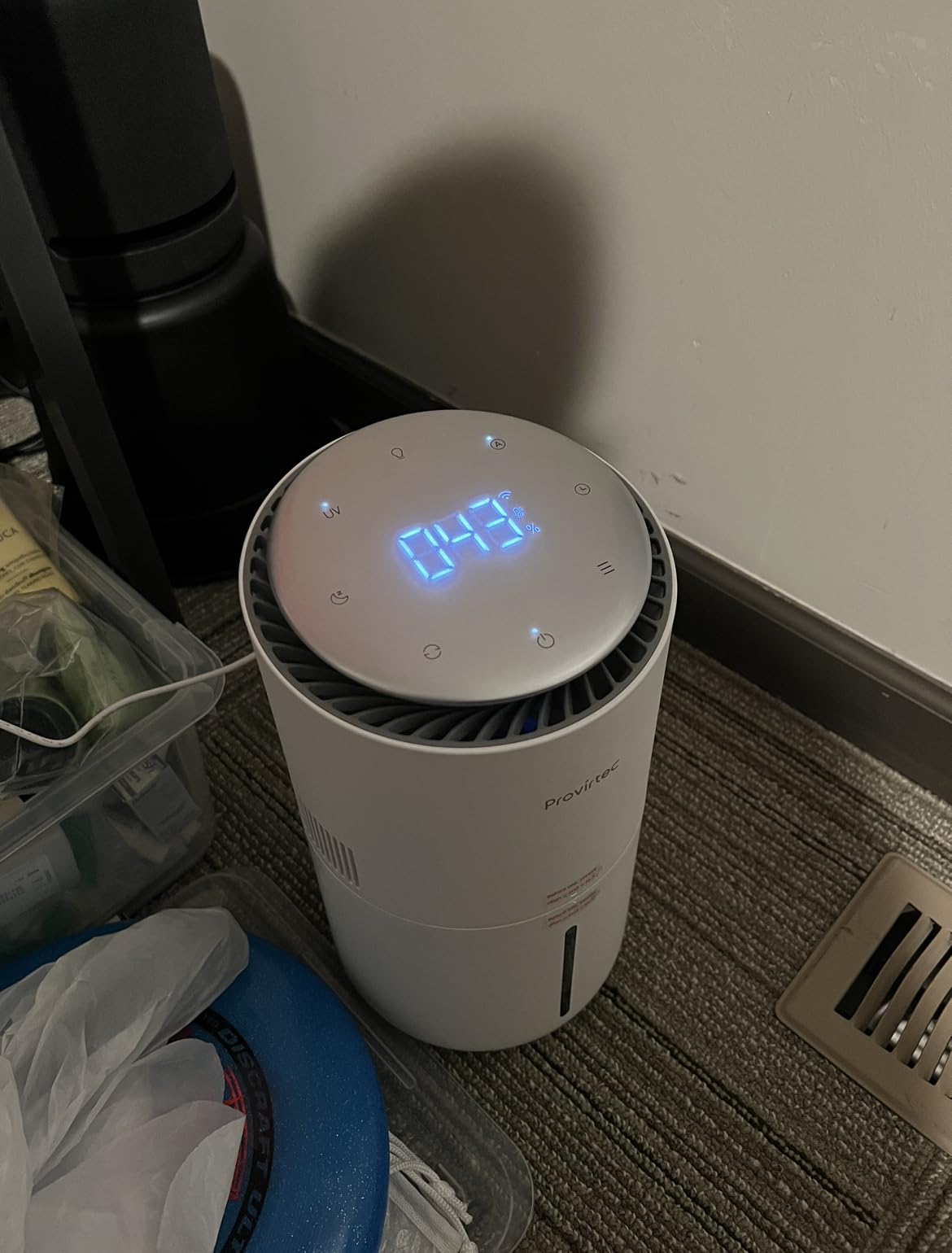 MistFree Smart Humidifier for Bedroom, Evaporative Humidifier No White Dust, Auto Humidity & APP Control, 3L Water Tank Easy to Clean, Sleep Mode, Timing, Humidifiers for Home/Office(White) - Customer Photo 1