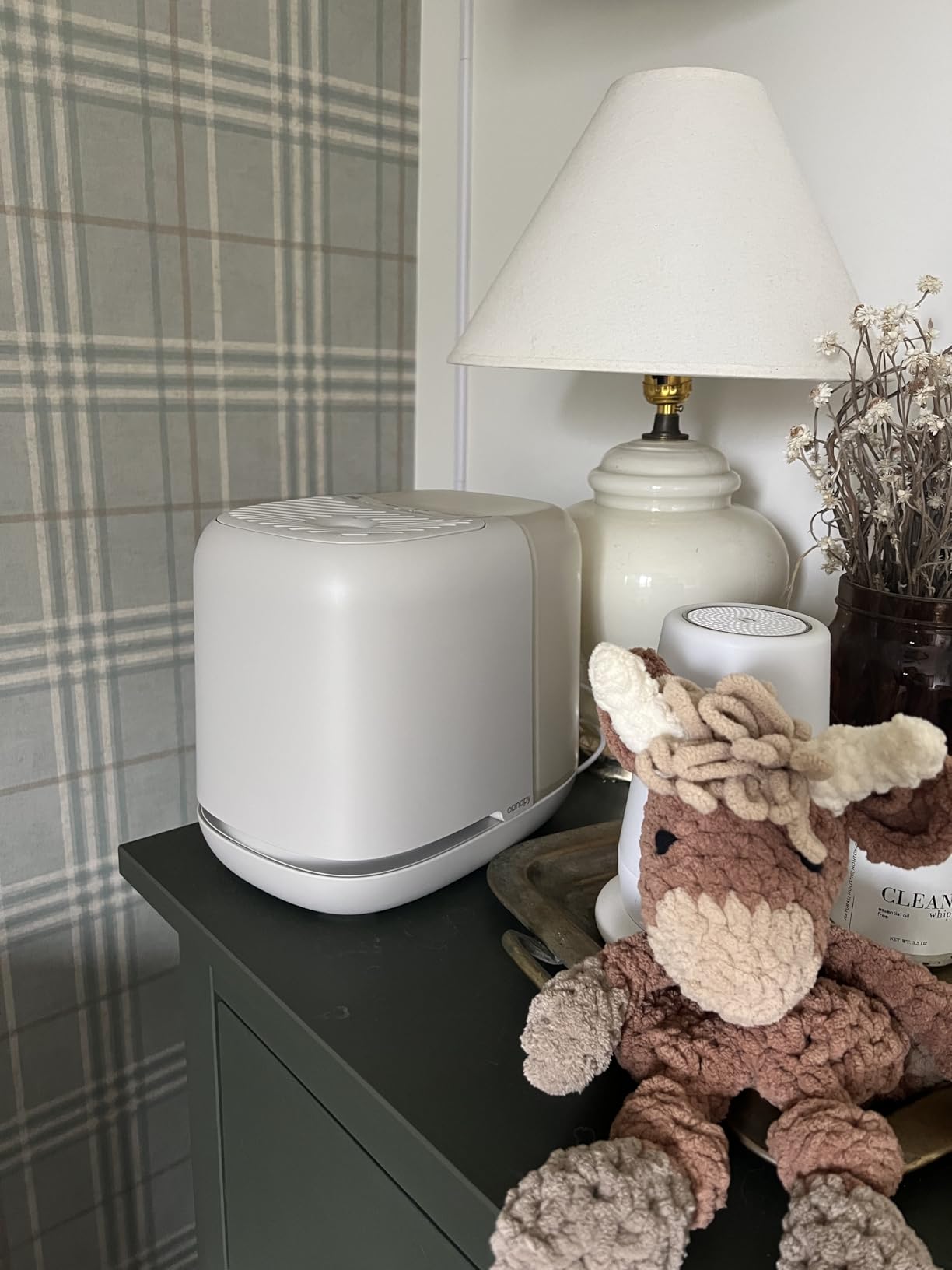 Canopy Bedside Humidifier 2.0, White, 36 HR Run Time, 2.5L Capacity - Reading Light & White Noise - Alleviate Symptoms of Allergies, Flu, Cold, Dry Skin - Humidifier, Filter, Power Cord & Adapter - Customer Photo 2