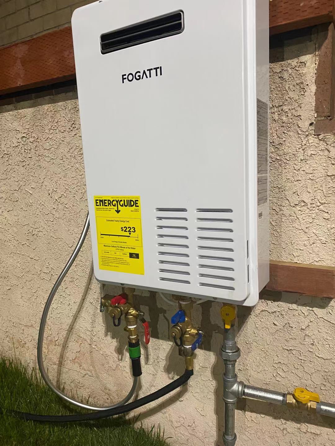 FOGATTI Natural Gas Tankless Water Heater Indoor - Max 7.5 GPM 170,000 BTU, CSA Certified Compact Design On Demand Instant Hot Water Heater - Instagas Comfort 170S Series - Customer Photo 2