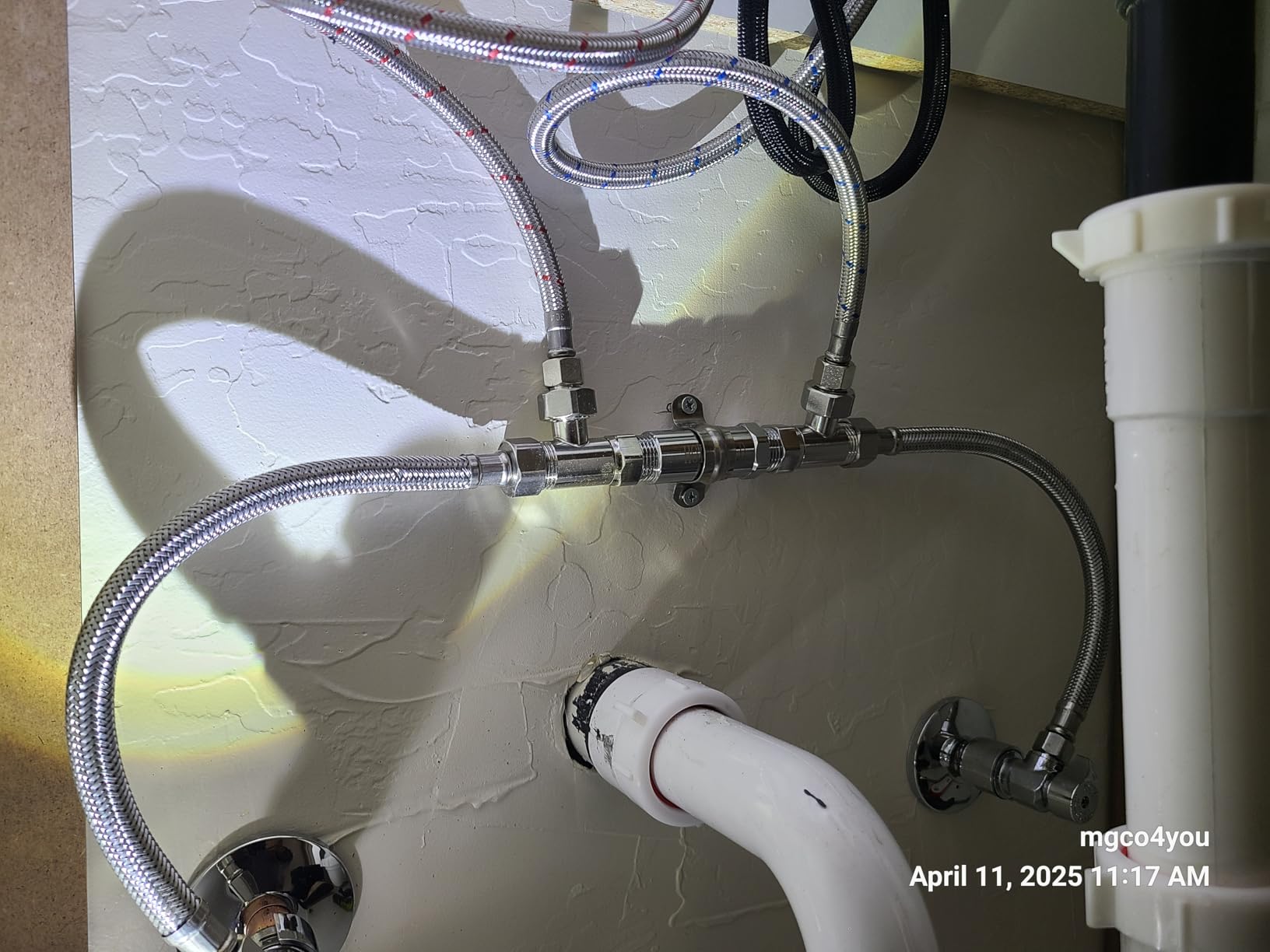 Hot Water Recirculating Pump with Timer Recirculation System & Sensor Valve 304 Stainless Steel Bybass Valve Kit for Tank Water Heaters, Instant Hot Water Directly Replace 595916, 095580 - Customer Photo 1