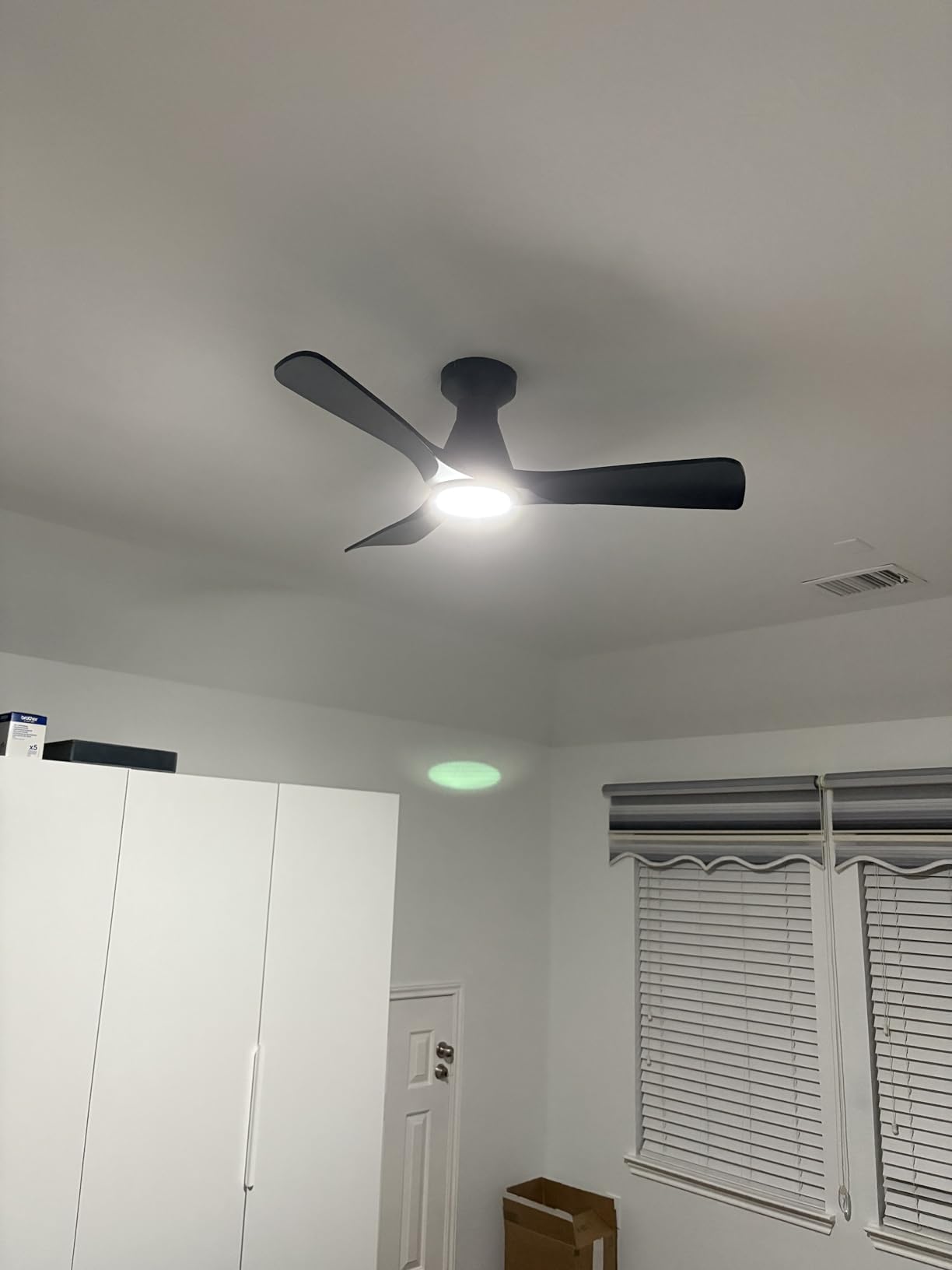 Depuley 42-Inch Ceiling Fans with Lights: Black 3 Blade Flush Mount Low Profile Ceiling Fan for Bedroom - Dimmable Indoor Outdoor Fan with Remote APP Control Ultra Quiet DC Motor Timer Customer Review Depuley 42-Inch Ceiling Fans with Lights: Black 3 Blade Flush Mount Low Profile Ceiling Fan for Bedroom - Dimmable Indoor Outdoor Fan with Remote APP Control Ultra Quiet DC Motor Timer - Customer Photo 1