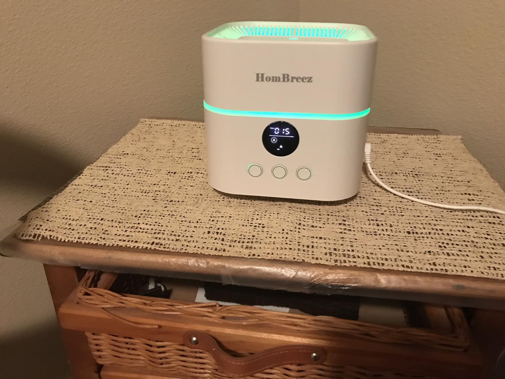 Air Purifier and Humidifier Combo for Bedroom, Covers Up to 200ft², H13 True HEPA Filter, 500ML Water Tank, Quiet Cool Mist Top Fill Essential Oil Diffuser for Baby, Pet Room, White - Customer Photo 1