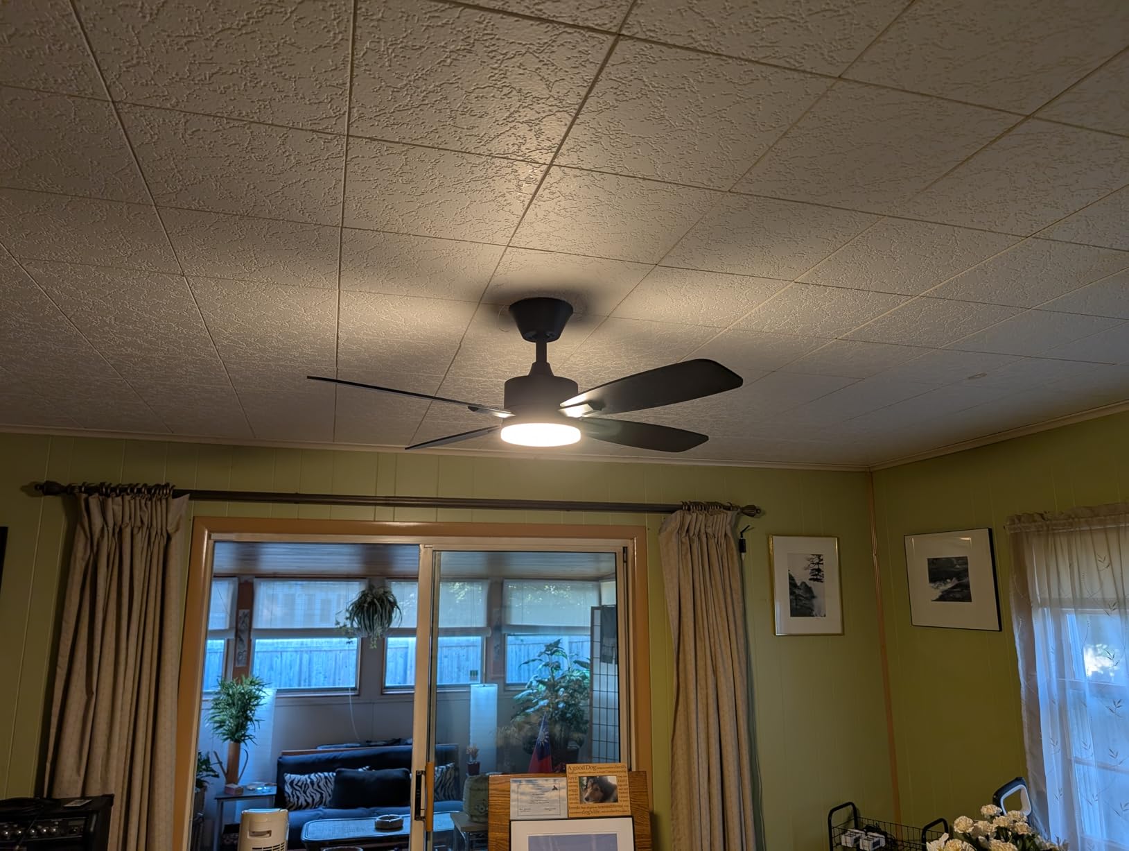 Ceiling Fan 52 Inch, Remote Control Reversible DC Motors, 3CCT Dimmable Timer Noiseless, Ceiling Fan with Light for Bedroom Living Room, Indoor&Outdoor White - Customer Photo 1