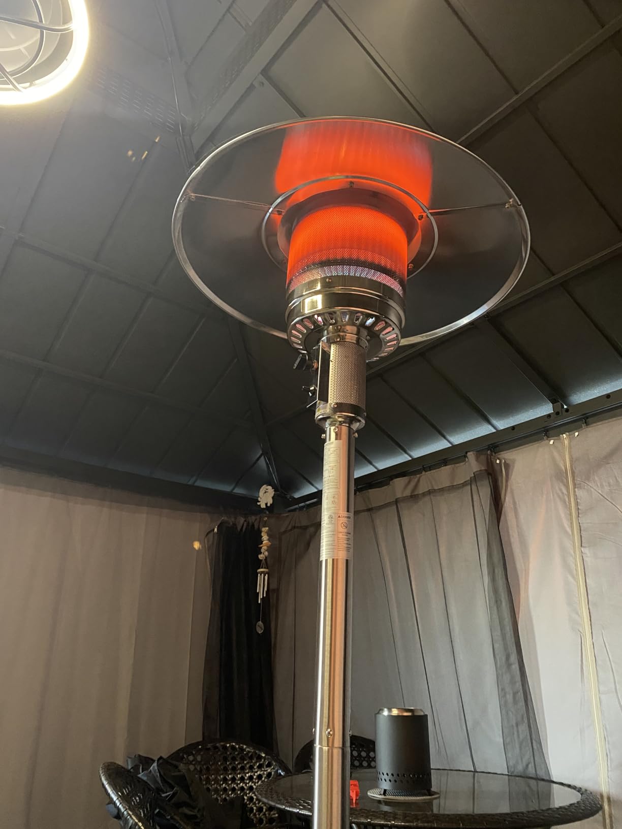 EAST OAK Anti-rust 50,000 BTU Patio Heater for Outdoor Use With Wheels, Double-Layer Stainless Steel Burner and Table Design, Propane Patio Heater for Home and Commercial, Stainless Steel Customer Review EAST OAK Anti-rust 50,000 BTU Patio Heater for Outdoor Use With Wheels, Double-Layer Stainless Steel Burner and Table Design, Propane Patio Heater for Home and Commercial, Stainless Steel - Customer Photo 1