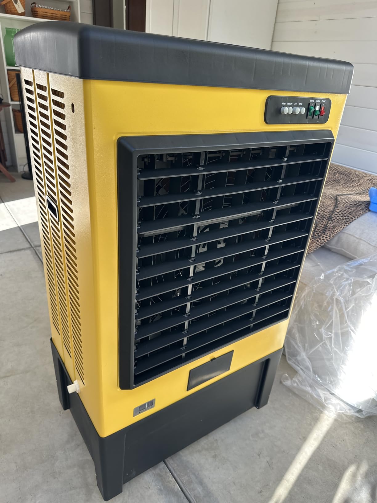 MEPTY 50IN Portable Swamp Cooler, 6550CFM Evaporative Air Cooler, 19.5Gal Tank with Continuous Auto Fill, 120°Oscillation, 3Speed Evaporative Cooler for Outdoor Patio, Garage, Factory Use - Customer Photo 1
