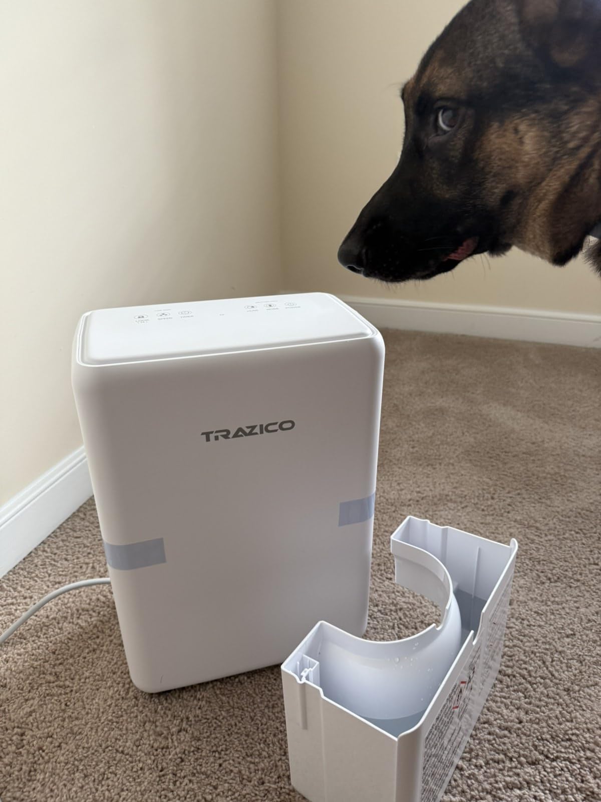 2000 Sq.ft Dehumidifier for Basement, Trazico 30 Pint Dehumidifiers for Home Large Room Bedroom Bathroom with Drain Hose, Intelligent Humidity Control, 3 Modes, 24H Timer, Auto Defrost, White Customer Review 2000 Sq.ft Dehumidifier for Basement, Trazico 30 Pint Dehumidifiers for Home Large Room Bedroom Bathroom with Drain Hose, Intelligent Humidity Control, 3 Modes, 24H Timer, Auto Defrost, White - Customer Photo 2