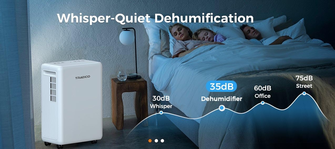 2000 Sq.ft Dehumidifier for Basement, Trazico 30 Pint Dehumidifiers for Home Large Room Bedroom Bathroom with Drain Hose, Intelligent Humidity Control, 3 Modes, 24H Timer, Auto Defrost, White Customer Review 2000 Sq.ft Dehumidifier for Basement, Trazico 30 Pint Dehumidifiers for Home Large Room Bedroom Bathroom with Drain Hose, Intelligent Humidity Control, 3 Modes, 24H Timer, Auto Defrost, White - Customer Photo 4