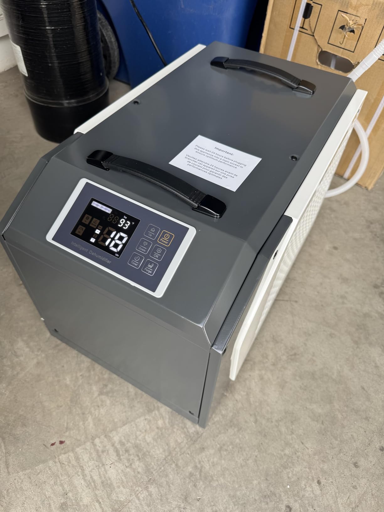 180 Pints Commercial Dehumidifier with Pump & Drain Hose, Crawl Space Dehumidifier for Basement, Industrial, Garage, Home, Cover Up to 8000Sq Ft Large Smart Dehumidifiers Whole House Dehumidifiers - Customer Photo 1