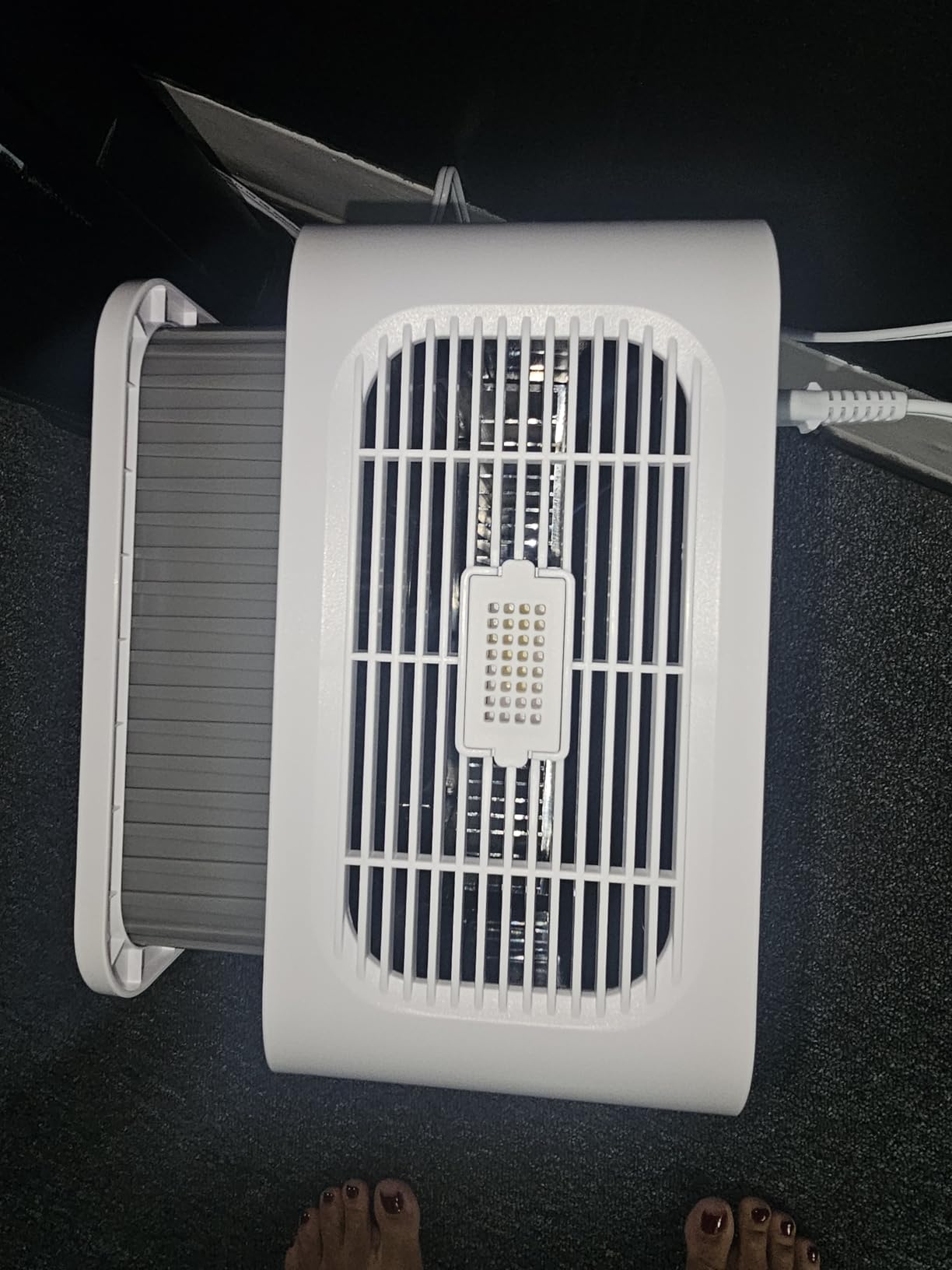 Dehumidifier for Home, 1000 sq.ft Dehumidifier with Auto Shut Off, 7-Color LED Light Built-in Aromatherapy Diffuser, Ultra-Quiet Dehumidifiers for Bedroom, Bathroom, Basement (Pale White) - Customer Photo 3