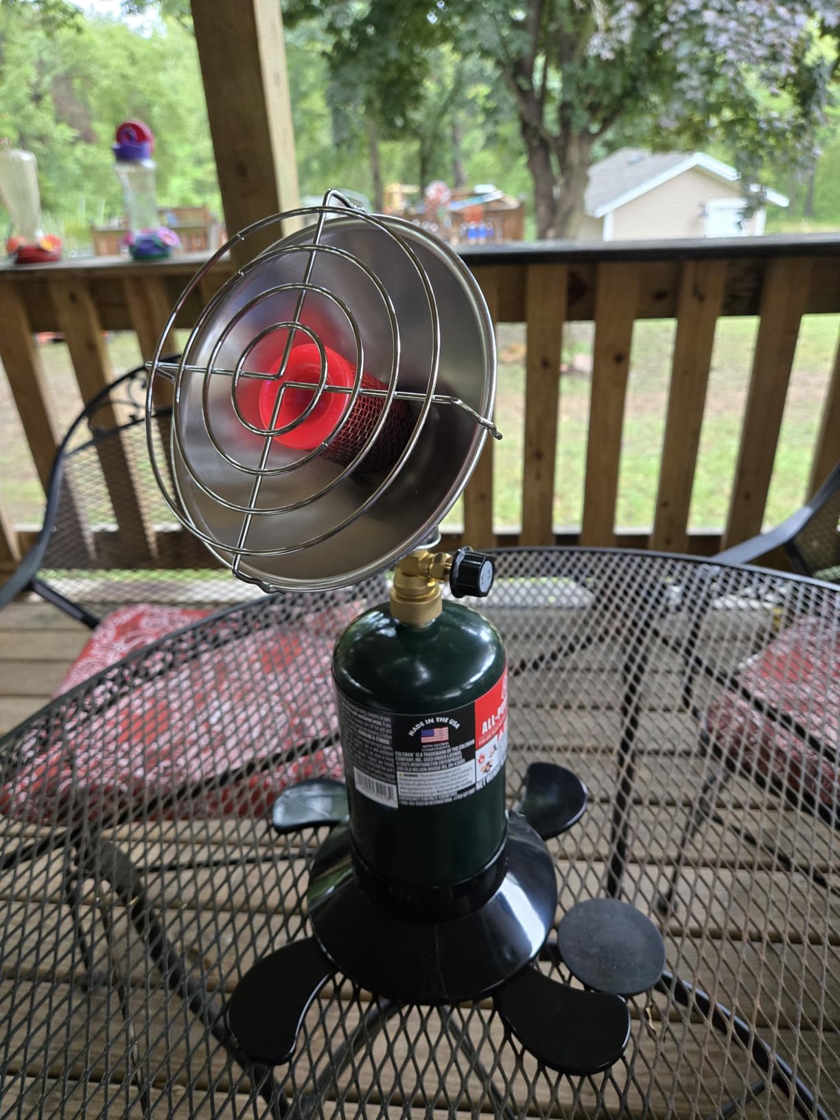 Portable Propane Heater for Camping, Outdoor Small Space Patio Garage Heaters, Self Ignition Radiant Cordless Heater Foldable Gas Tank Holder for Hiking Ice Fishing Hunting Tent Backyard Customer Review Portable Propane Heater for Camping, Outdoor Small Space Patio Garage Heaters, Self Ignition Radiant Cordless Heater Foldable Gas Tank Holder for Hiking Ice Fishing Hunting Tent Backyard - Customer Photo 1