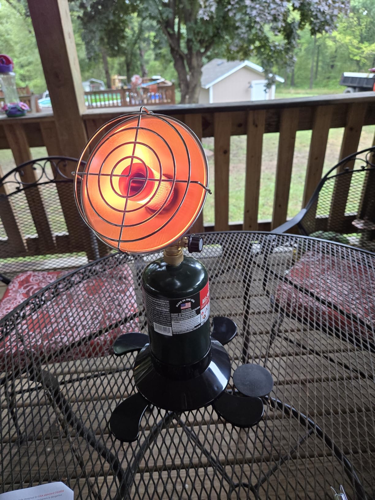 Portable Propane Heater for Camping, Outdoor Small Space Patio Garage Heaters, Self Ignition Radiant Cordless Heater Foldable Gas Tank Holder for Hiking Ice Fishing Hunting Tent Backyard Customer Review Portable Propane Heater for Camping, Outdoor Small Space Patio Garage Heaters, Self Ignition Radiant Cordless Heater Foldable Gas Tank Holder for Hiking Ice Fishing Hunting Tent Backyard - Customer Photo 2