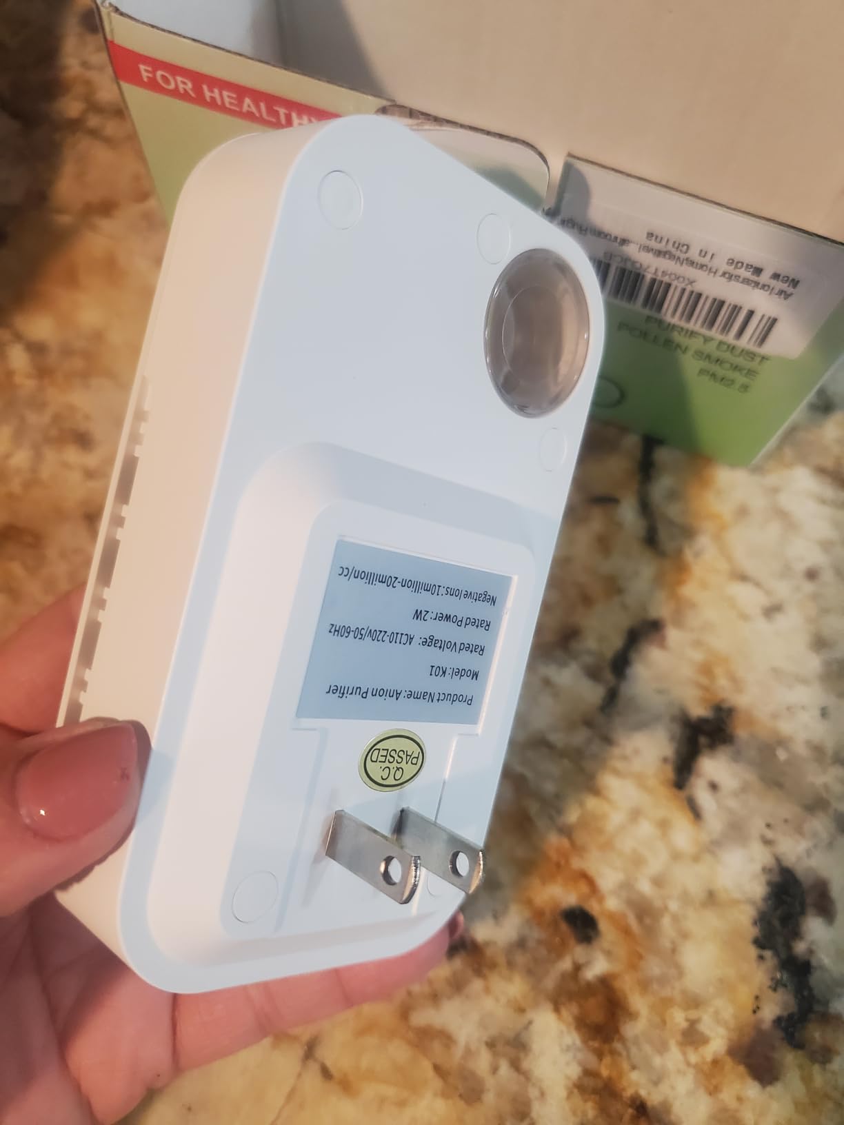 2025 New Upgraded Plug In Ionic Air Purifier with 4 Negative Ion Outlet, Small Air Ionizers for Home,Quiet Operation Office Air Freshener Mobile Air Cleaner for Bedroom,Living Room,Bathroom(2) Customer Review 2025 New Upgraded Plug In Ionic Air Purifier with 4 Negative Ion Outlet, Small Air Ionizers for Home,Quiet Operation Office Air Freshener Mobile Air Cleaner for Bedroom,Living Room,Bathroom(2) - Customer Photo 2