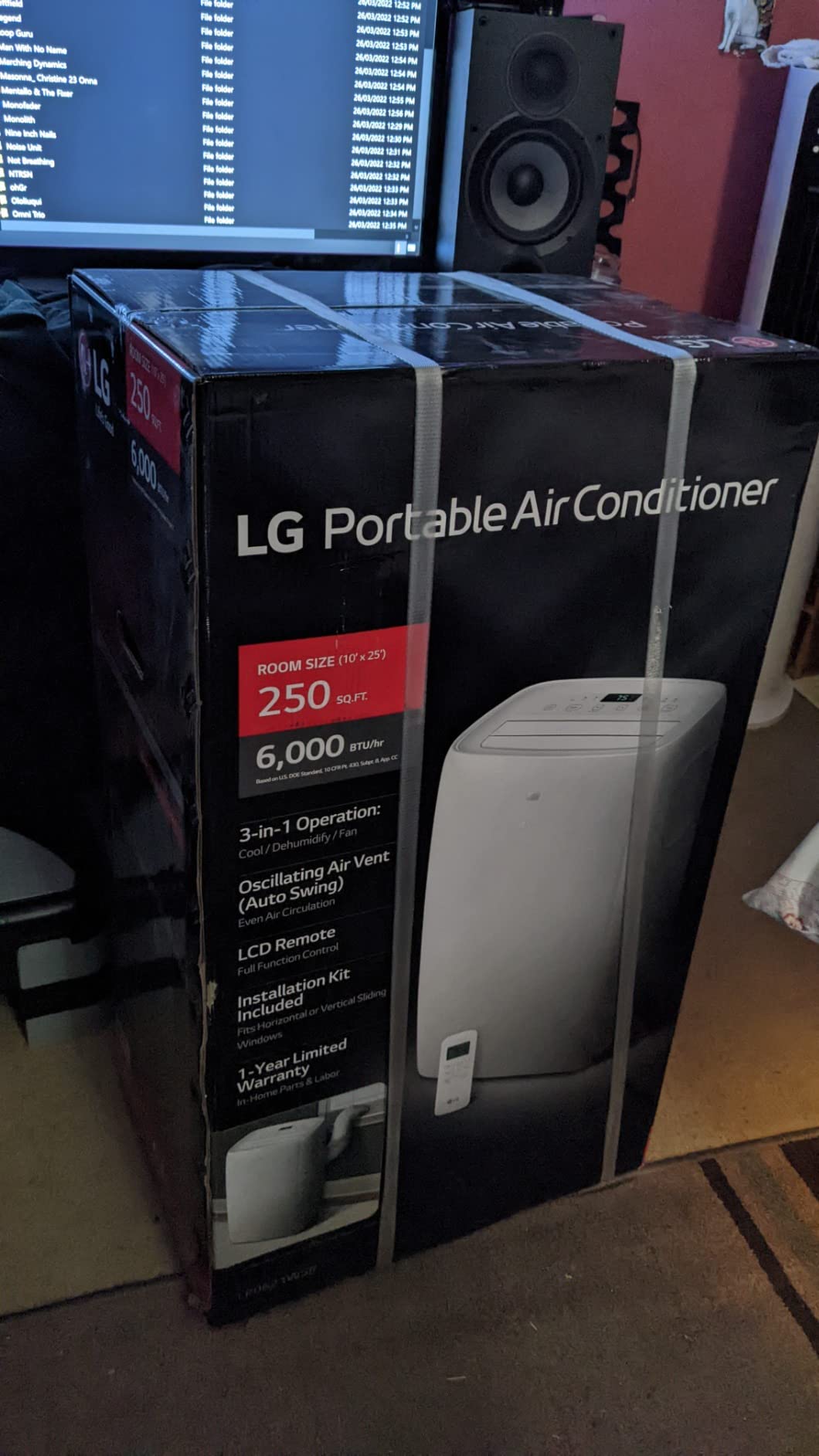 LG 10,200 BTU (DOE) / 14,000 BTU (ASHRAE) Smart Portable Air Conditioner, Cools 450 Sq.Ft. (18' x 25' room size),Smartphone & Voice Control works with LG ThinQ, Amazon Alexa and Hey Google, 115V - Customer Photo 1