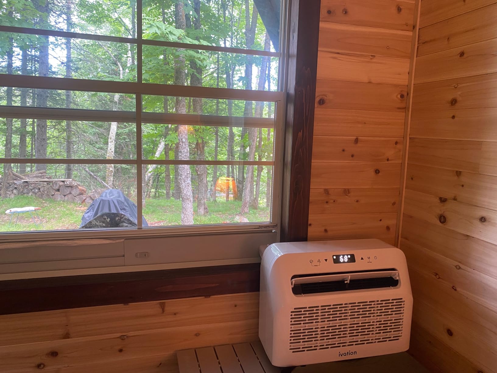 Ivation 6,500 BTU Camper Air Conditioner | Portable Over-the-Window Sill AC, Fan & Dehumidifier for RV, Caravan & Motorhome | Digital Display, Temperature Control, Timer, Sleep Mode, Whisper Quiet - Customer Photo 1