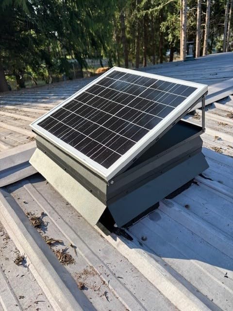 Solar Attic Fan 32W 1600CFM High Airflow Roof Vent Exhaust Fan - Weatherproof, Solar Powered Attic Ventilation for Home, Garage, RV, Greenhouse Customer Review Solar Attic Fan 32W 1600CFM High Airflow Roof Vent Exhaust Fan - Weatherproof, Solar Powered Attic Ventilation for Home, Garage, RV, Greenhouse - Customer Photo 1