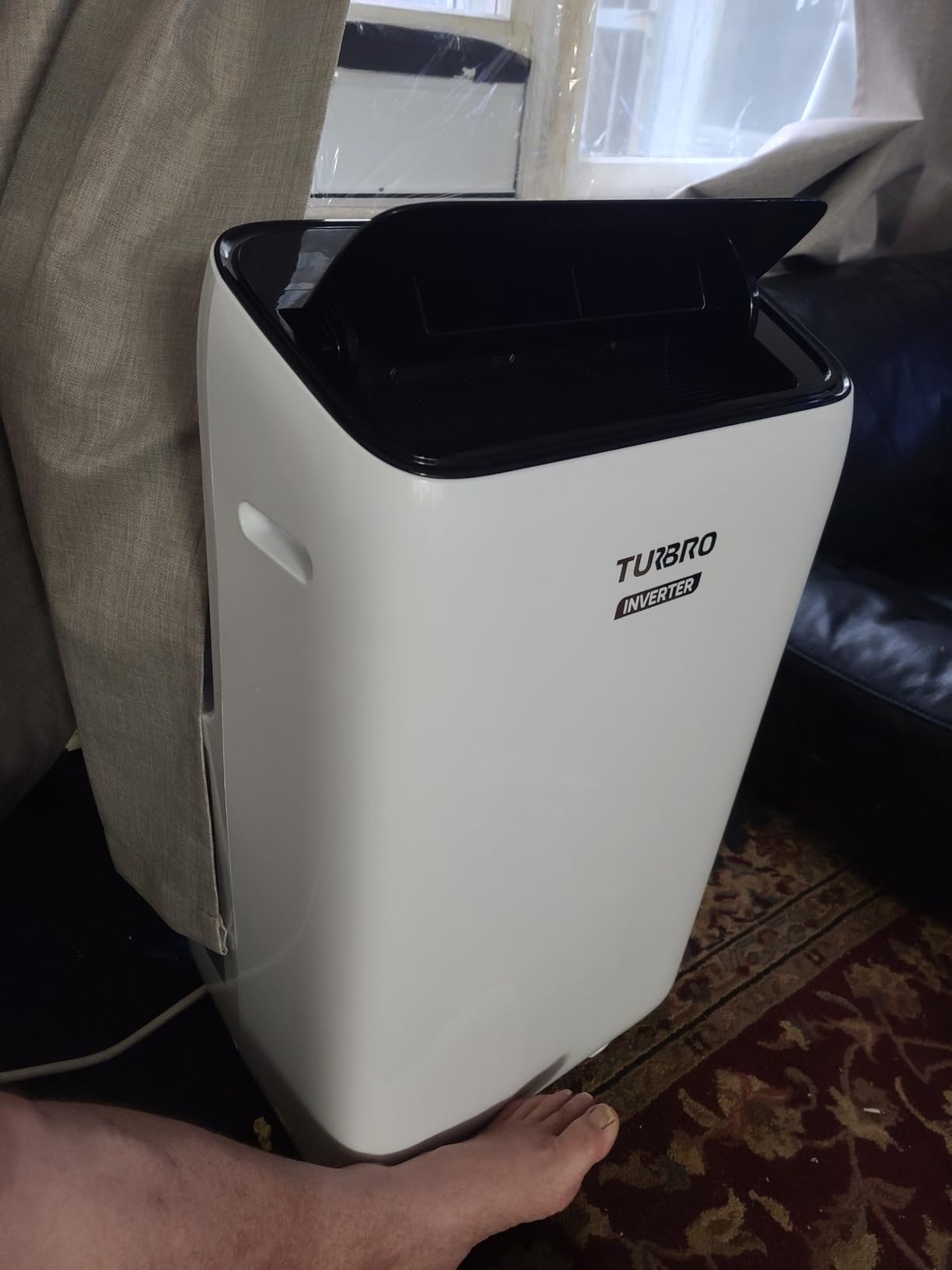 TURBRO Greenland 14,000 BTU Inverter Portable Air Conditioner, High Efficiency, Quiet Operation, Cools Up to 600 Sq. Ft., Dehumidifier & Fan, with Remote, WiFi, and Alexa/Google Assistant Customer Review TURBRO Greenland 14,000 BTU Inverter Portable Air Conditioner, High Efficiency, Quiet Operation, Cools Up to 600 Sq. Ft., Dehumidifier & Fan, with Remote, WiFi, and Alexa/Google Assistant - Customer Photo 2