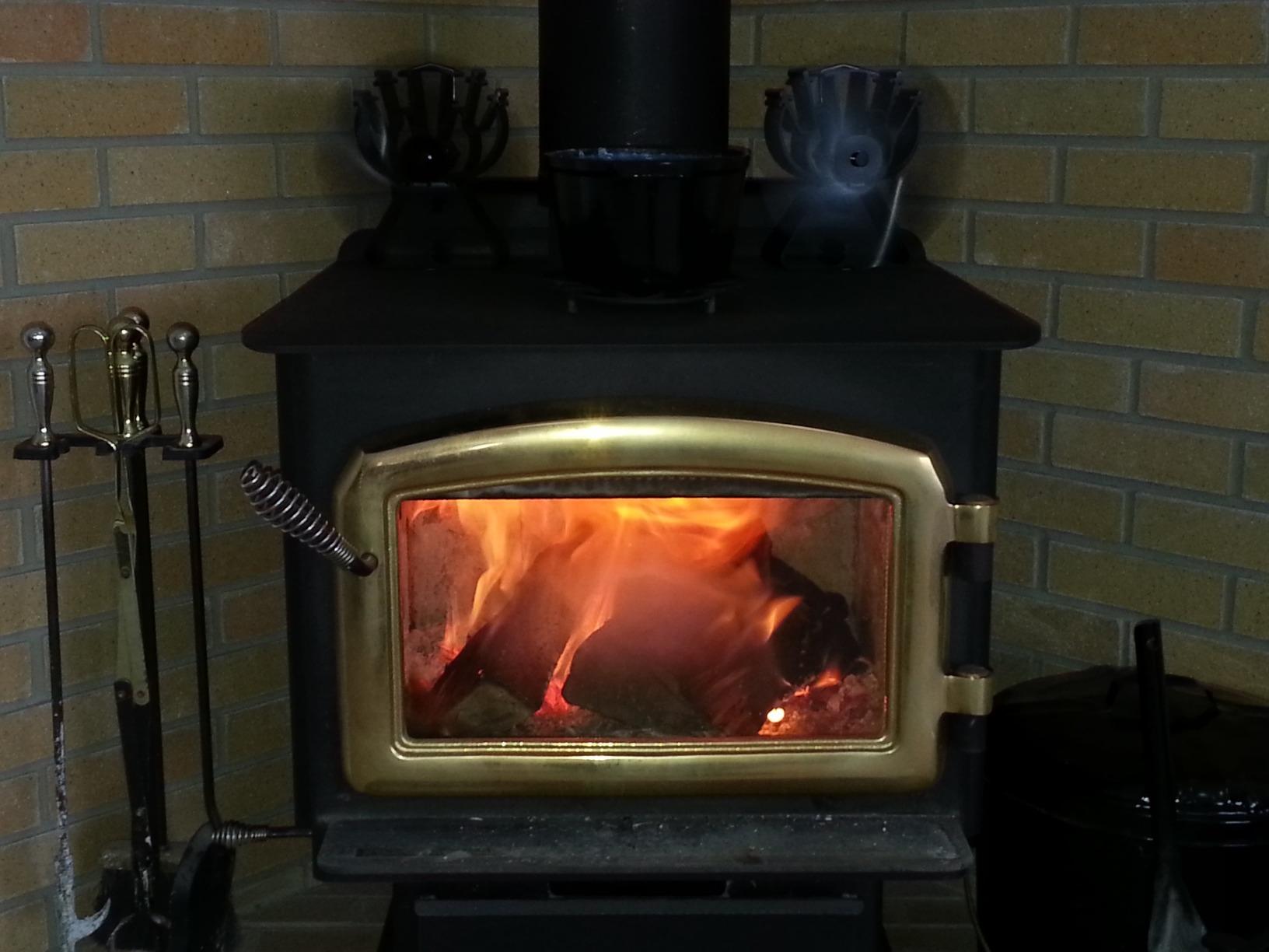 VODA Wood Stove Fan 8 Blades Heat Powered Activated Thermal Fans (Bracket Included), Non Electric Fireplace Fan Thermo Fan for Wood Burning Stoves/Buddy Heater - Customer Photo 1