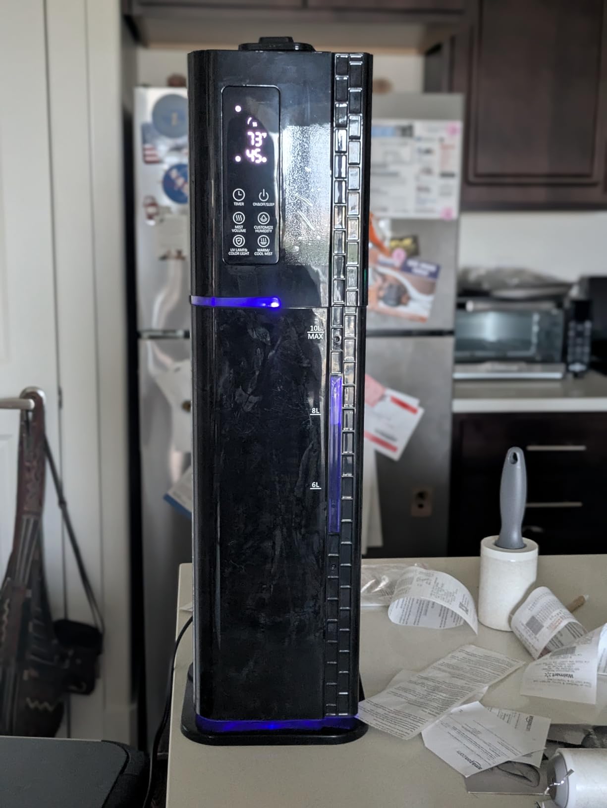 2.64Gal Humidifiers for Bedroom Large Room, Warm and Cool Mist up to 500ft², Top Fill Diffuser Ambient Light, 3 Mist Modes, 24H Timer, 35dB Quiet Humidifier for Home Office Plants Customer Review 2.64Gal Humidifiers for Bedroom Large Room, Warm and Cool Mist up to 500ft², Top Fill Diffuser Ambient Light, 3 Mist Modes, 24H Timer, 35dB Quiet Humidifier for Home Office Plants - Customer Photo 1