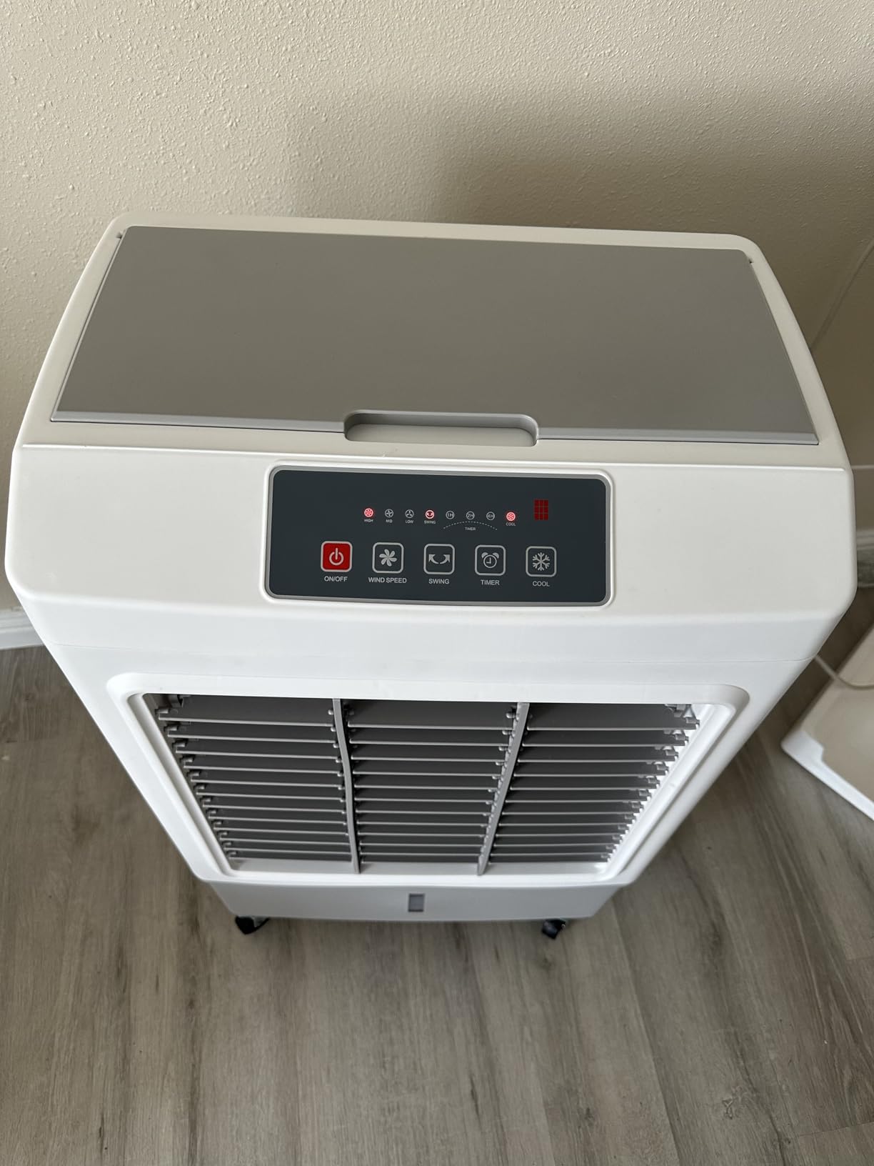 FANCOLE Windowless Air Conditioner, 2100CFM Evaporative Air Cooler with 2 Ice Packs, 700 Sq.ft Swamp Cooler Air Conditioner No Windows Needed w/3Mode & 3Speed, 7H Timer & Remote for Room Garage Patio - Customer Photo 2