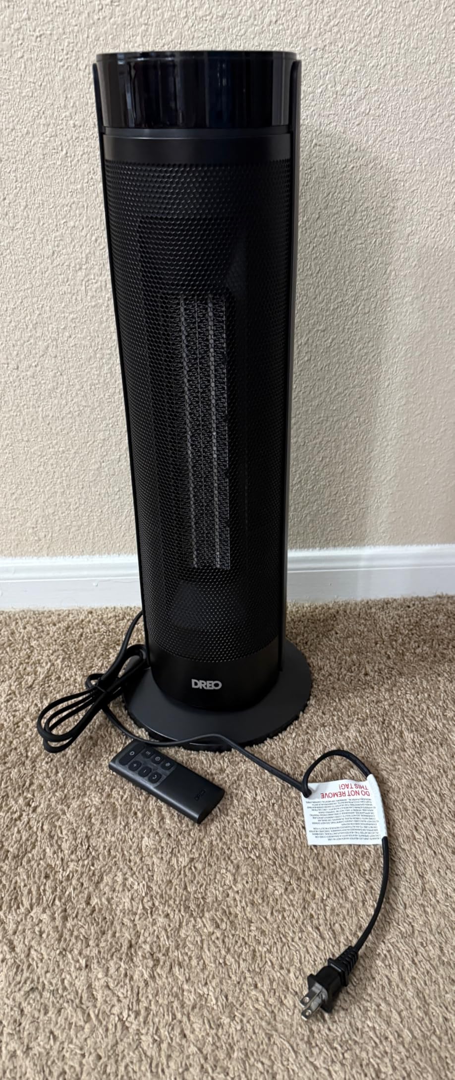 Dreo Space Heater for Large Room, 23 Inch Electric Heaters for Indoor Use, 8 Safe Protection Tower, 70° Oscillation, PTC Ceramic with Thermostat and Remote, Quiet, 12H Timer, Bedroom, Office Customer Review Dreo Space Heater for Large Room, 23 Inch Electric Heaters for Indoor Use, 8 Safe Protection Tower, 70° Oscillation, PTC Ceramic with Thermostat and Remote, Quiet, 12H Timer, Bedroom, Office - Customer Photo 1