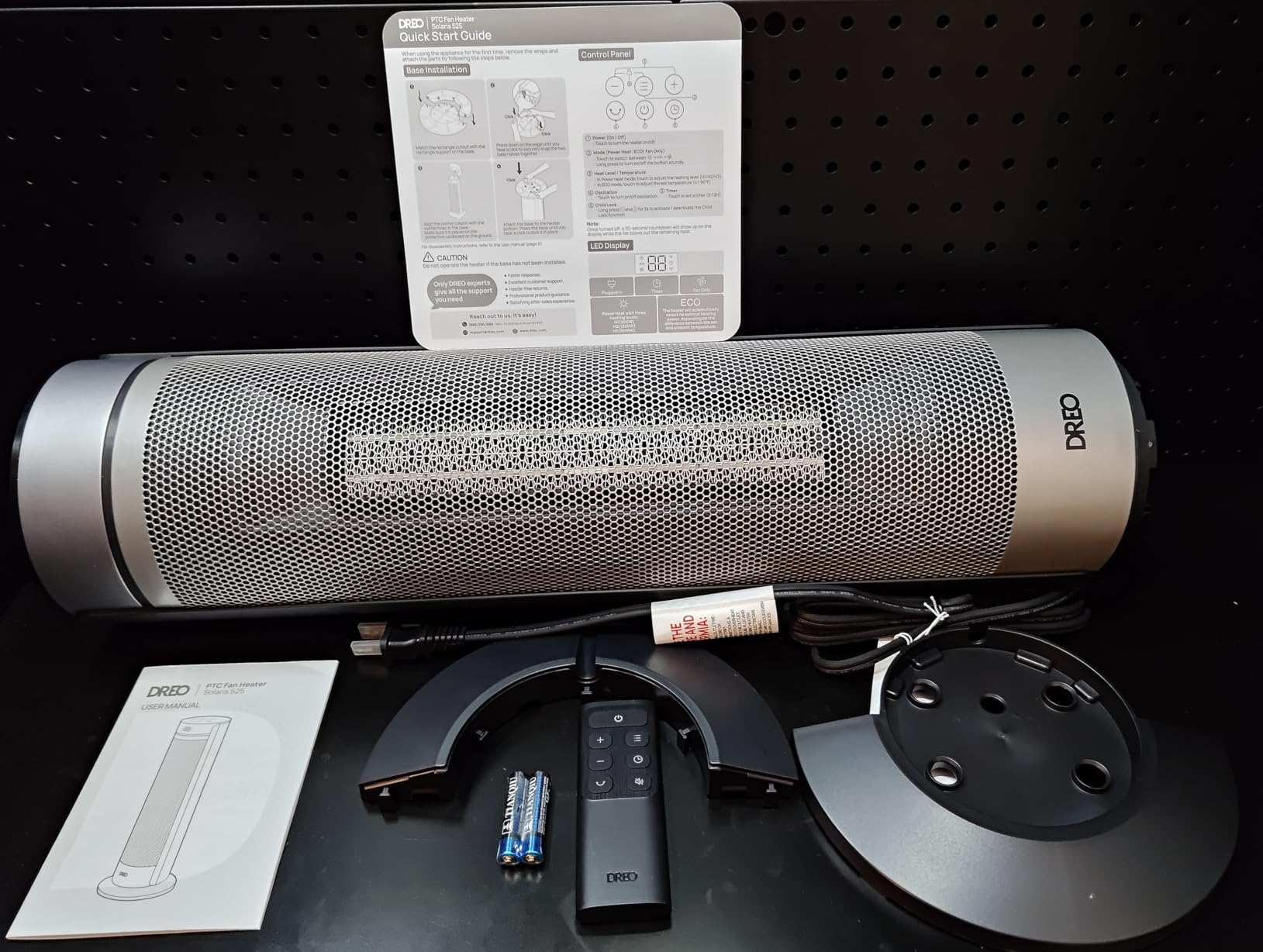 Dreo Space Heater for Large Room, 23 Inch Electric Heaters for Indoor Use, 8 Safe Protection Tower, 70° Oscillation, PTC Ceramic with Thermostat and Remote, Quiet, 12H Timer, Bedroom, Office - Customer Photo 2